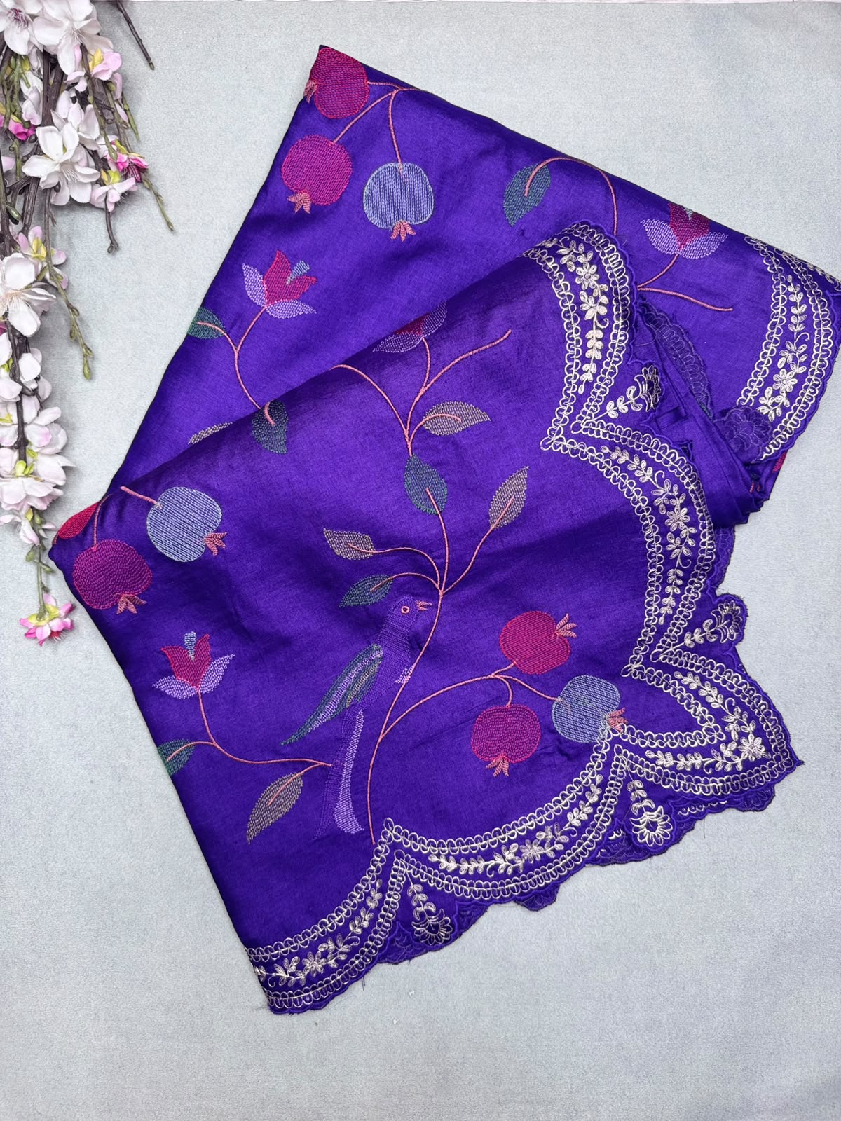 Purple Pure Tussar Saree (Swara)