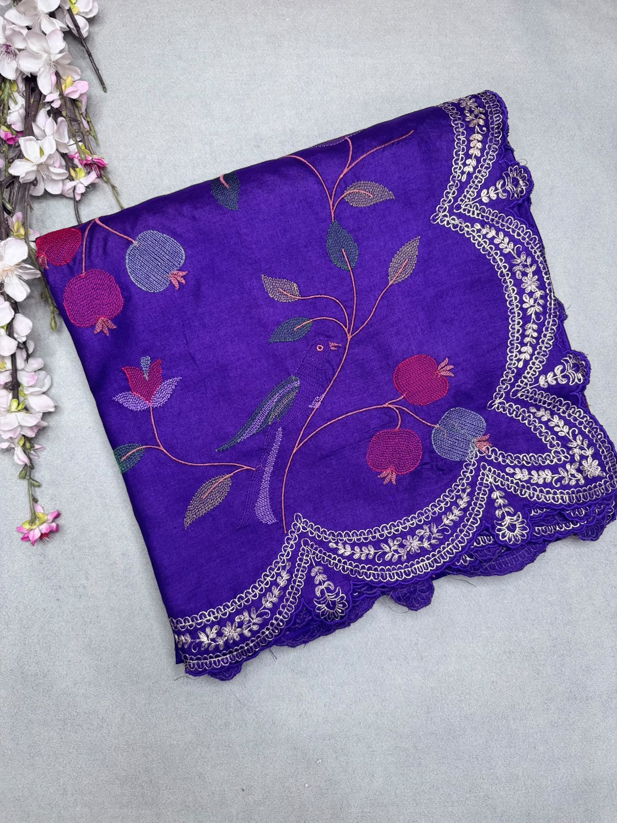 Purple Pure Tussar Saree (Swara)