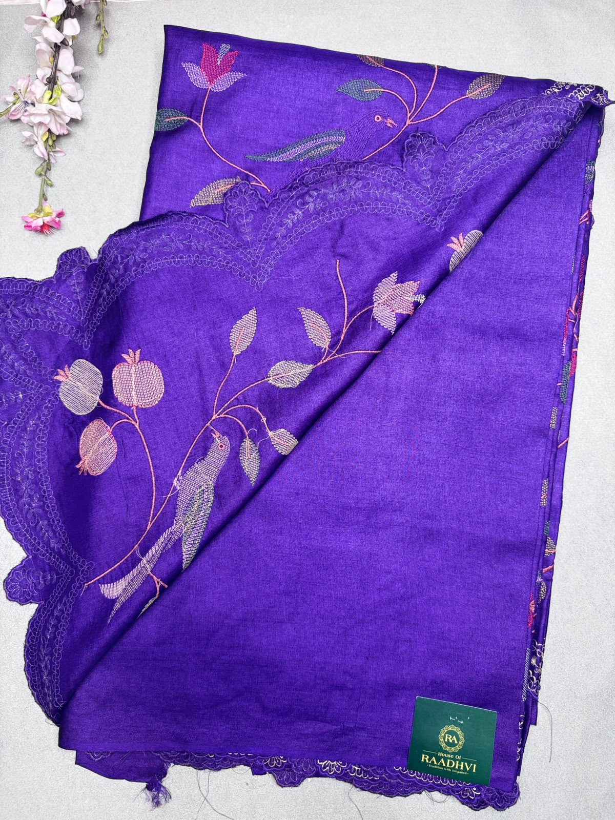 Purple Pure Tussar Saree (Swara)