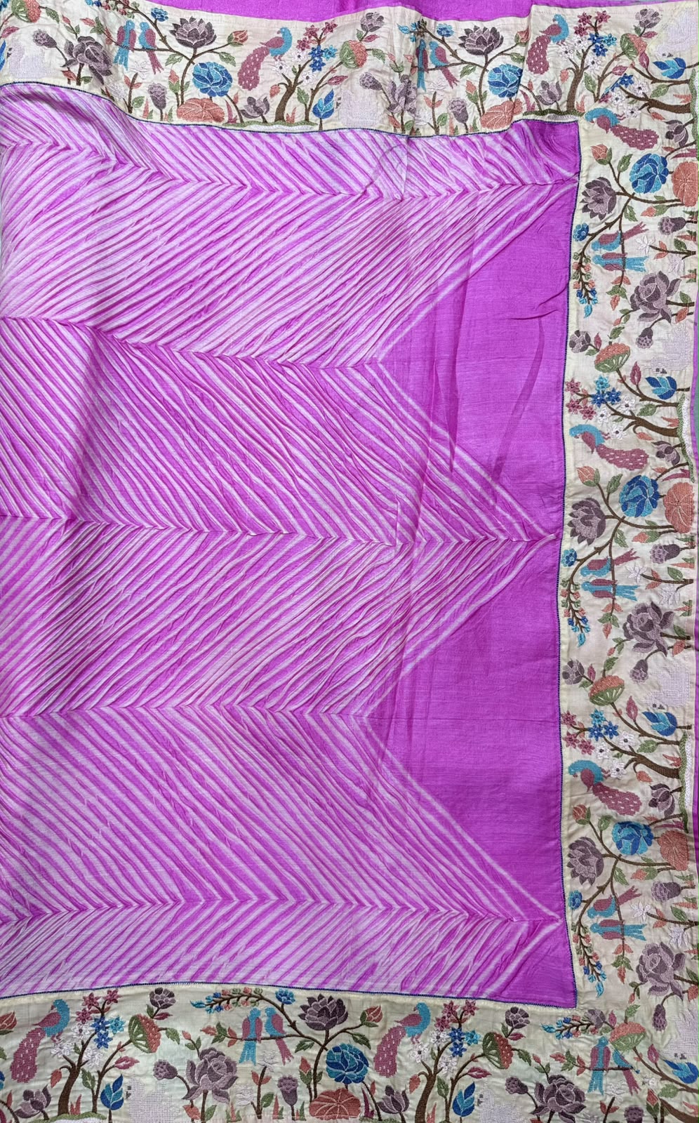 Pink Shibori Print Pure Tussar Saree (Swara)