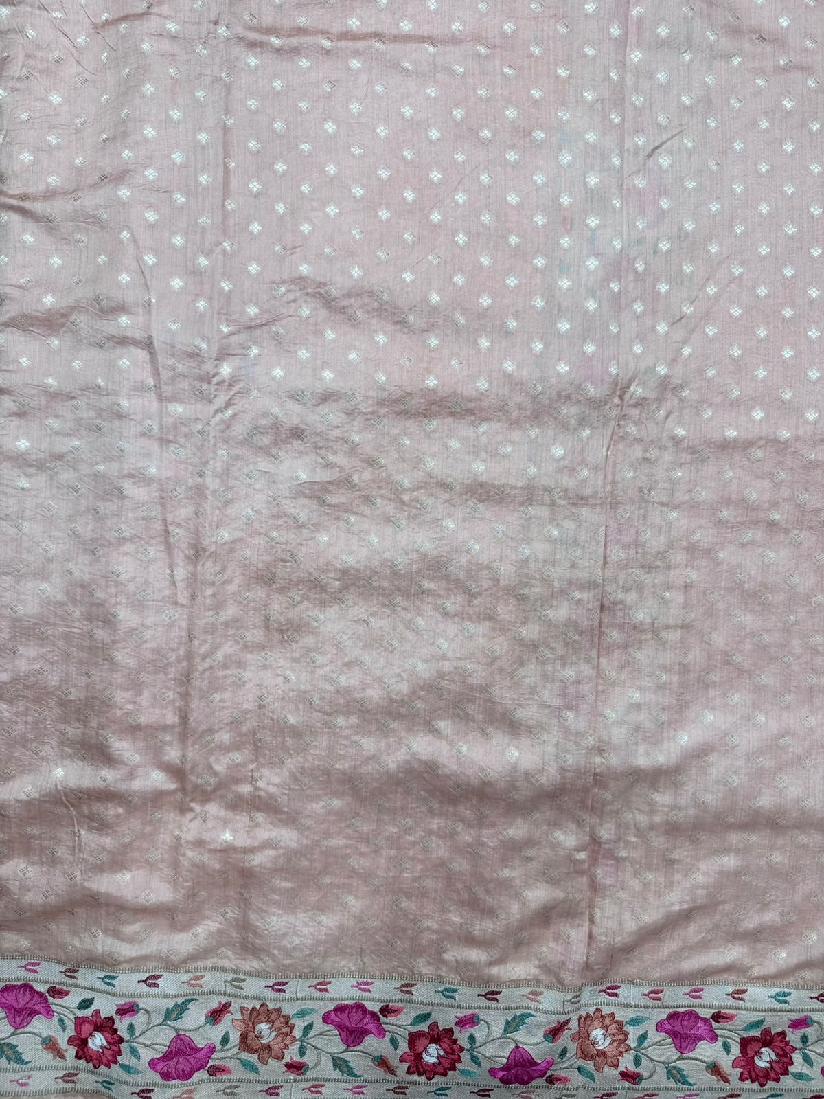 Peach Pure Chikankari Organza Saree (Swara)
