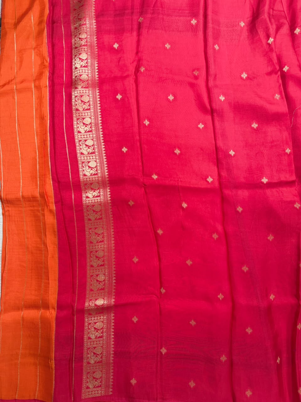 Orange Dola Silk Saree 110