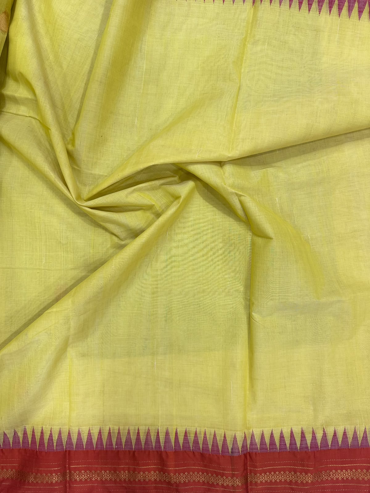 Yellow Ponduru Handloom Cotton Saree (Swara)