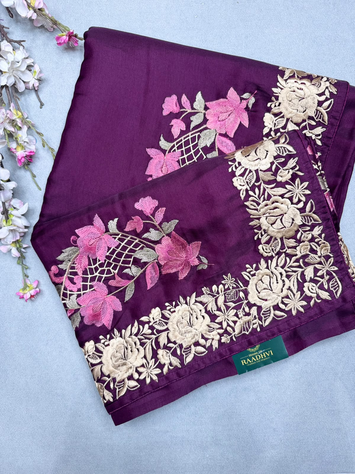 Wine Semi Tussar Saree 110