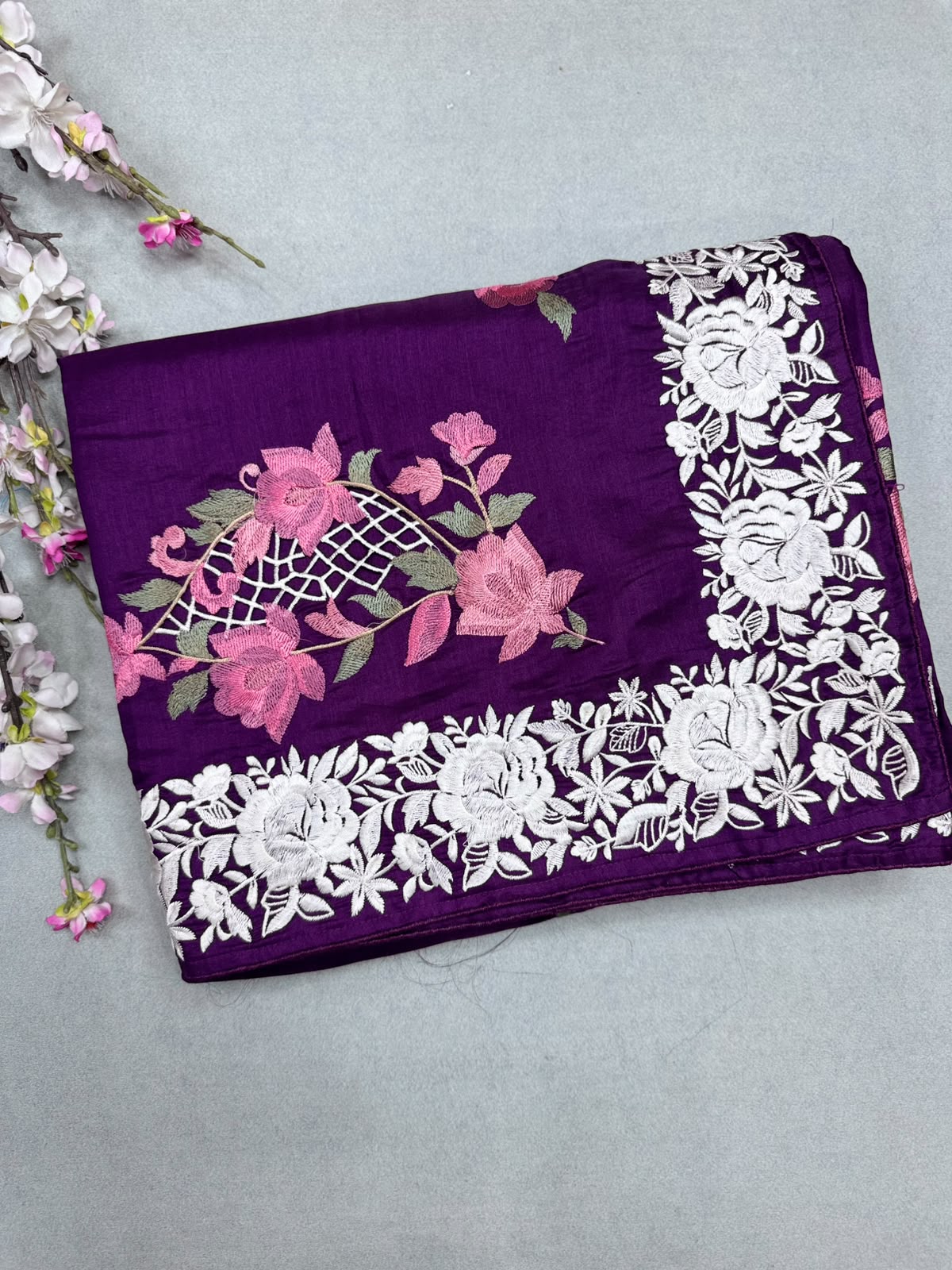 Magenta Semi Tussar Saree 110