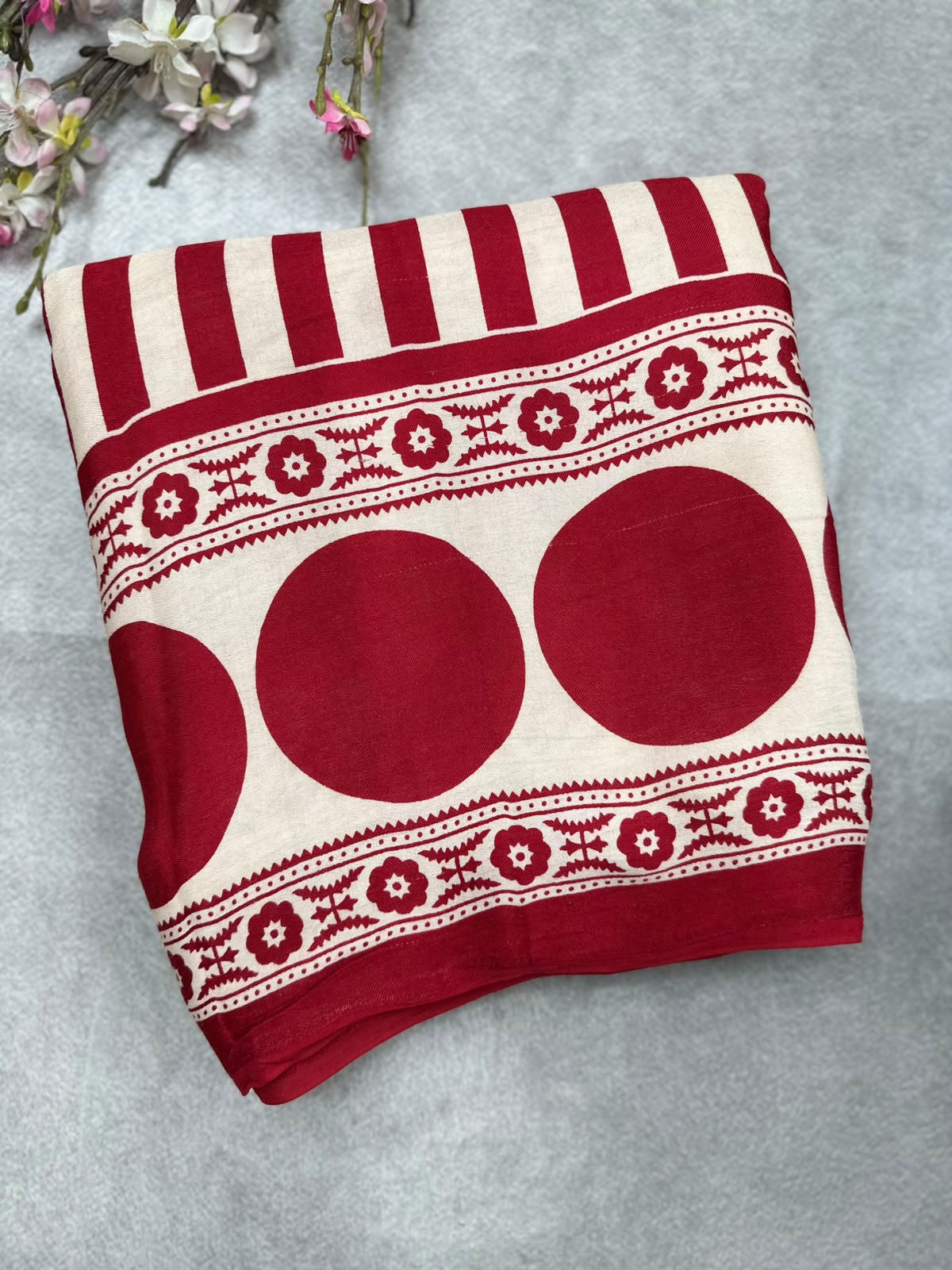Red Modal Silk Saree 110