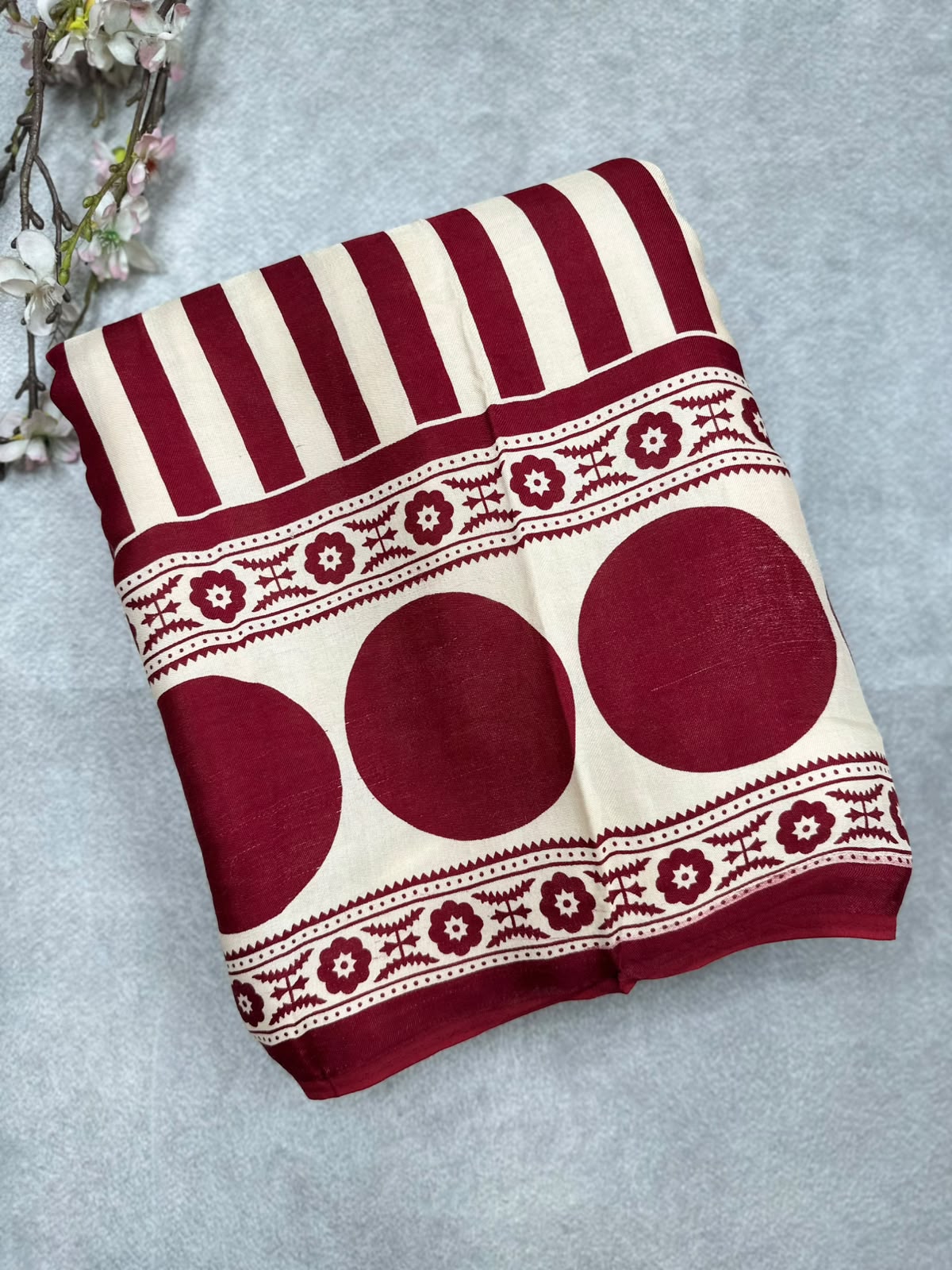 Maroon Modal Silk Saree 110