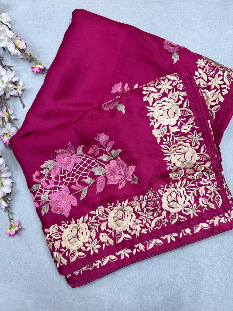 Pink Semi Tussar Saree 110