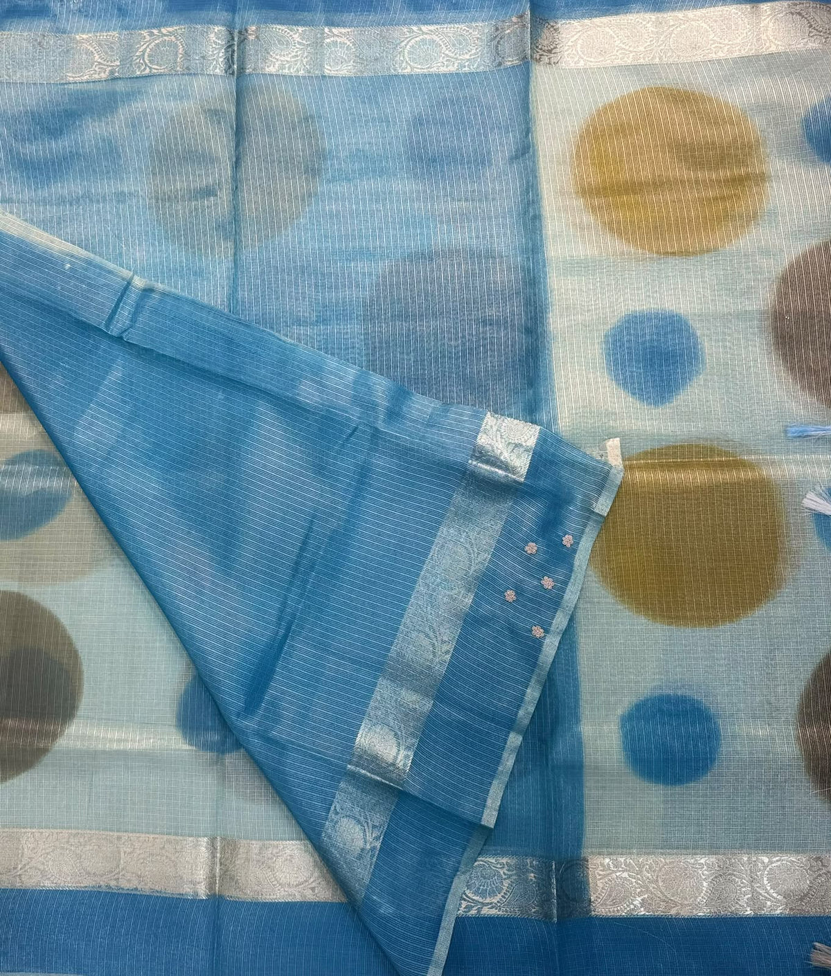 Blue Kota Tissue Saree 110