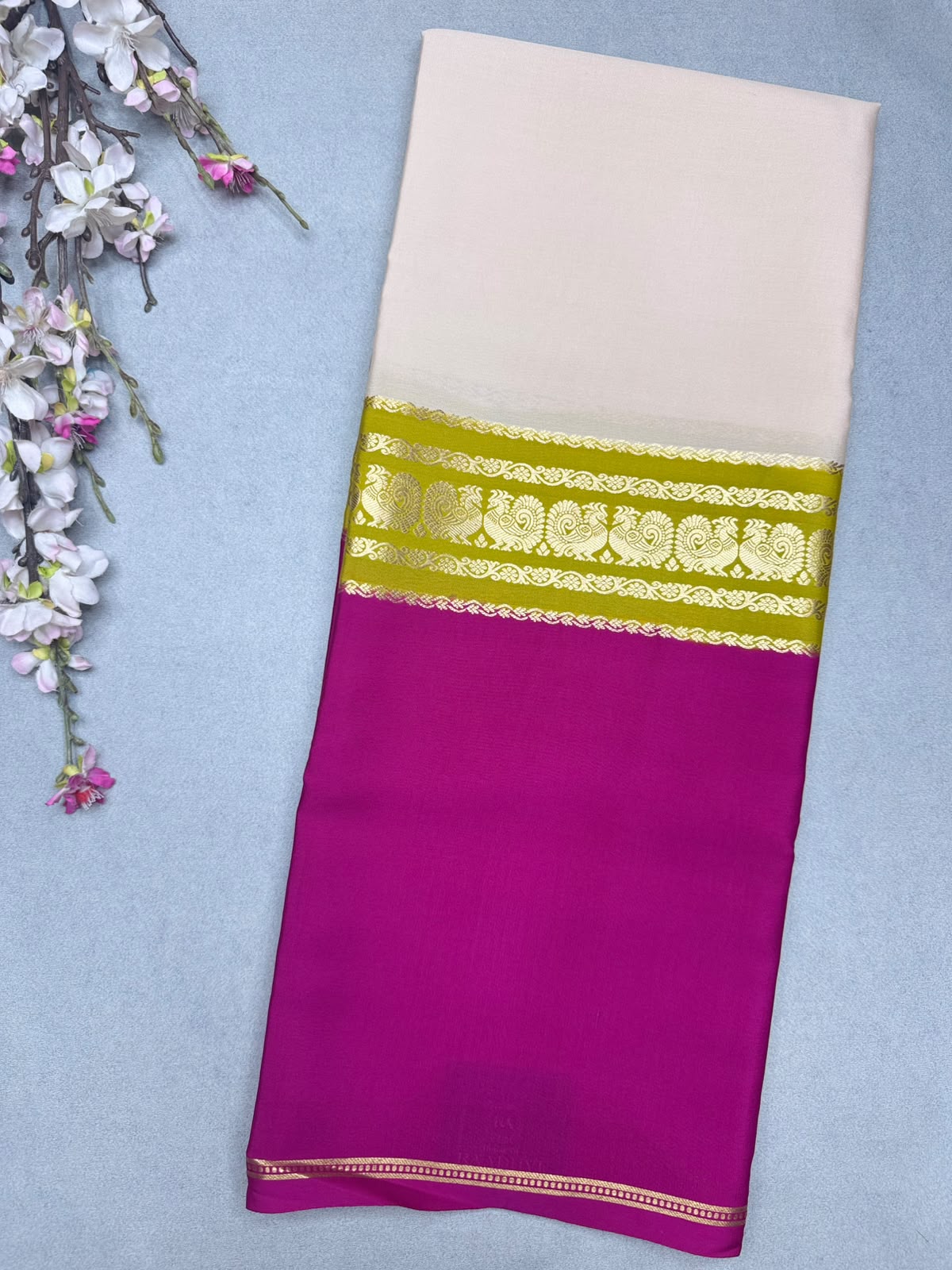 3D Pure Mysore Crepe Silk Saree 110