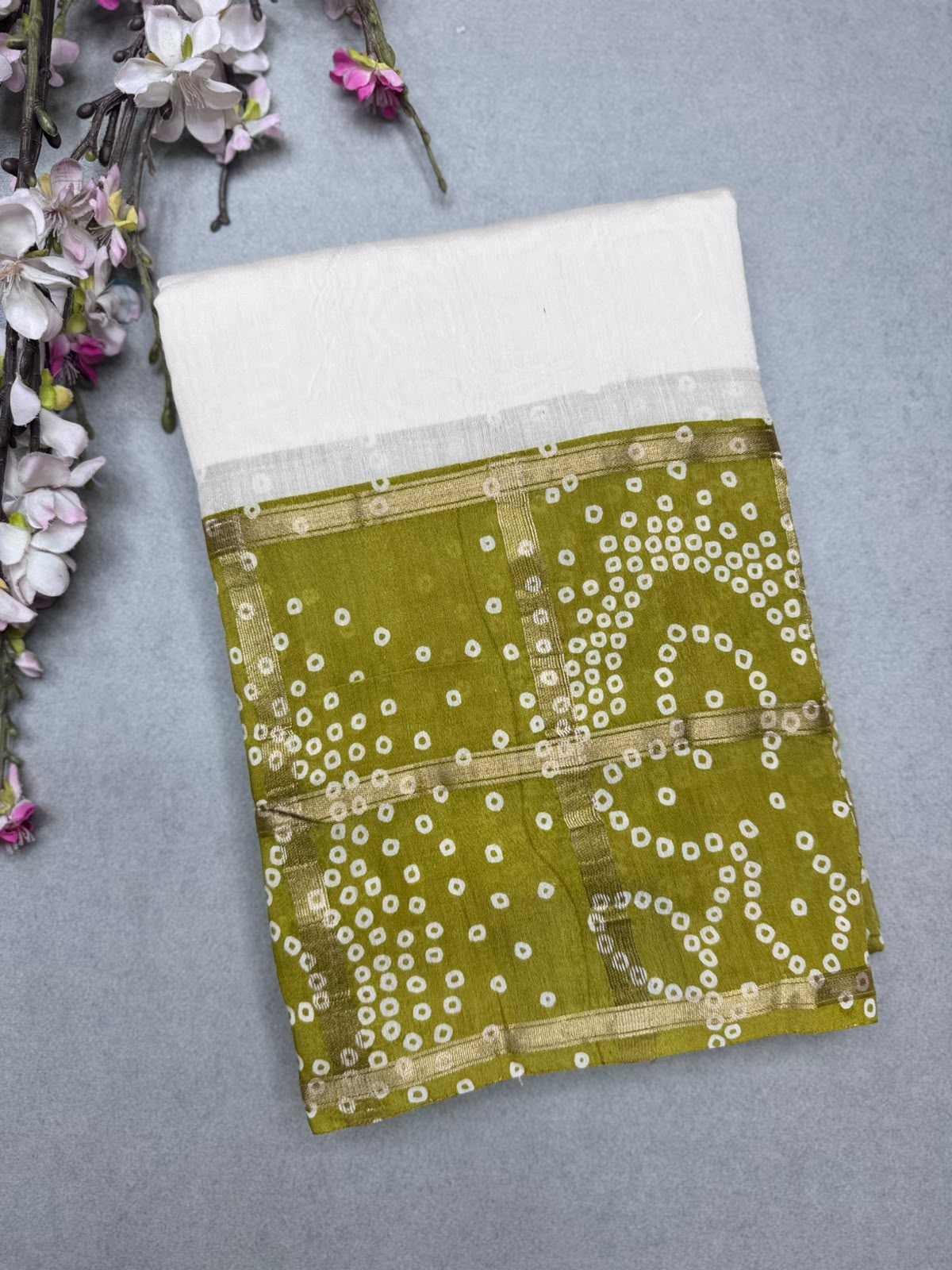 Mehandi Green Soft Tussar Crepe Saree 110