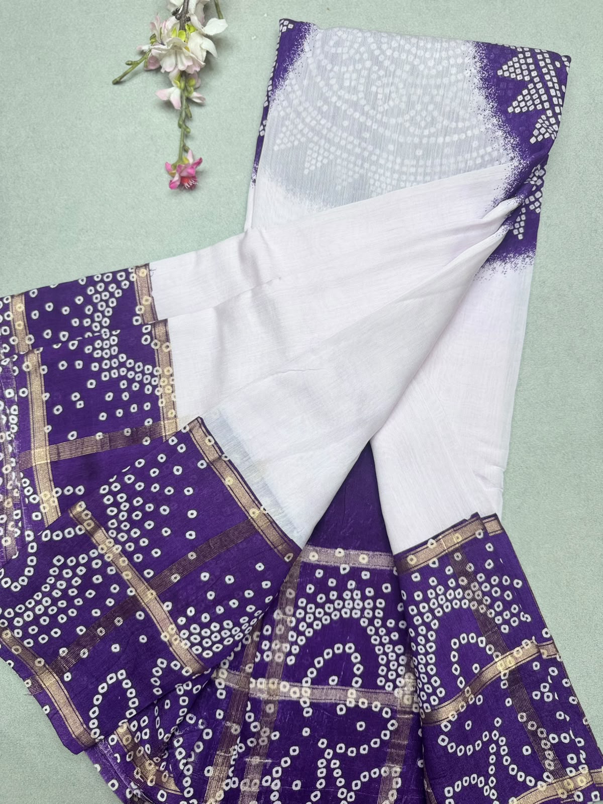 Purple Soft Tussar Crepe Saree 110