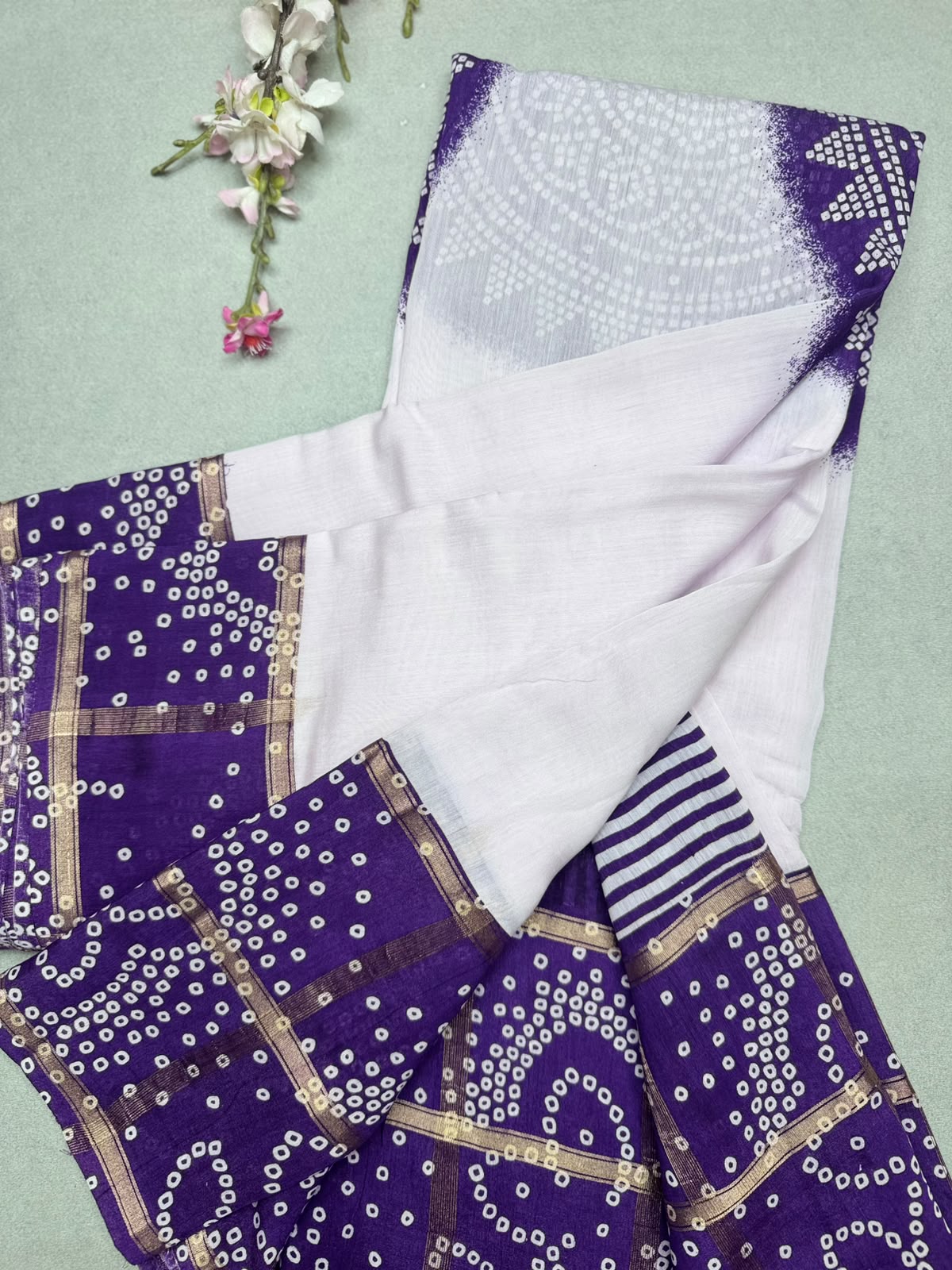 Purple Soft Tussar Crepe Saree 110