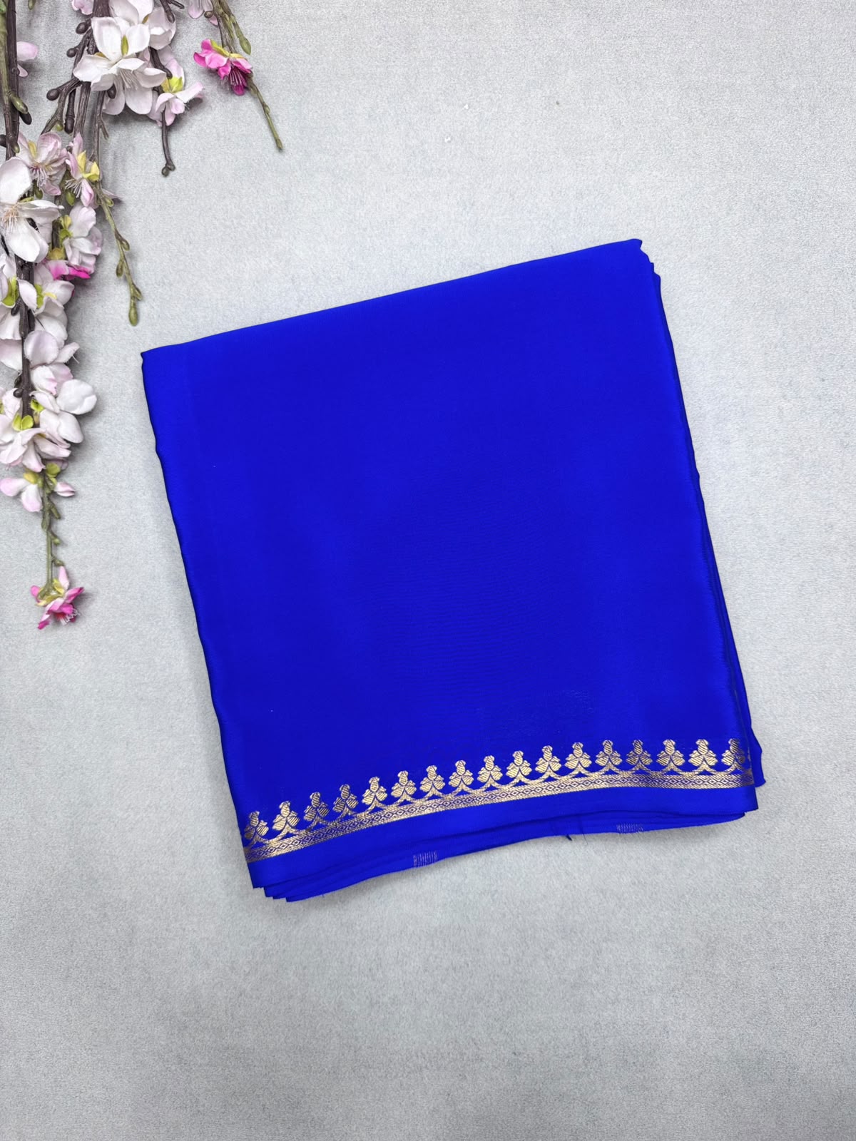 Royal Blue Pure Zari Mysore Silk Saree CSG 4G (Swara)