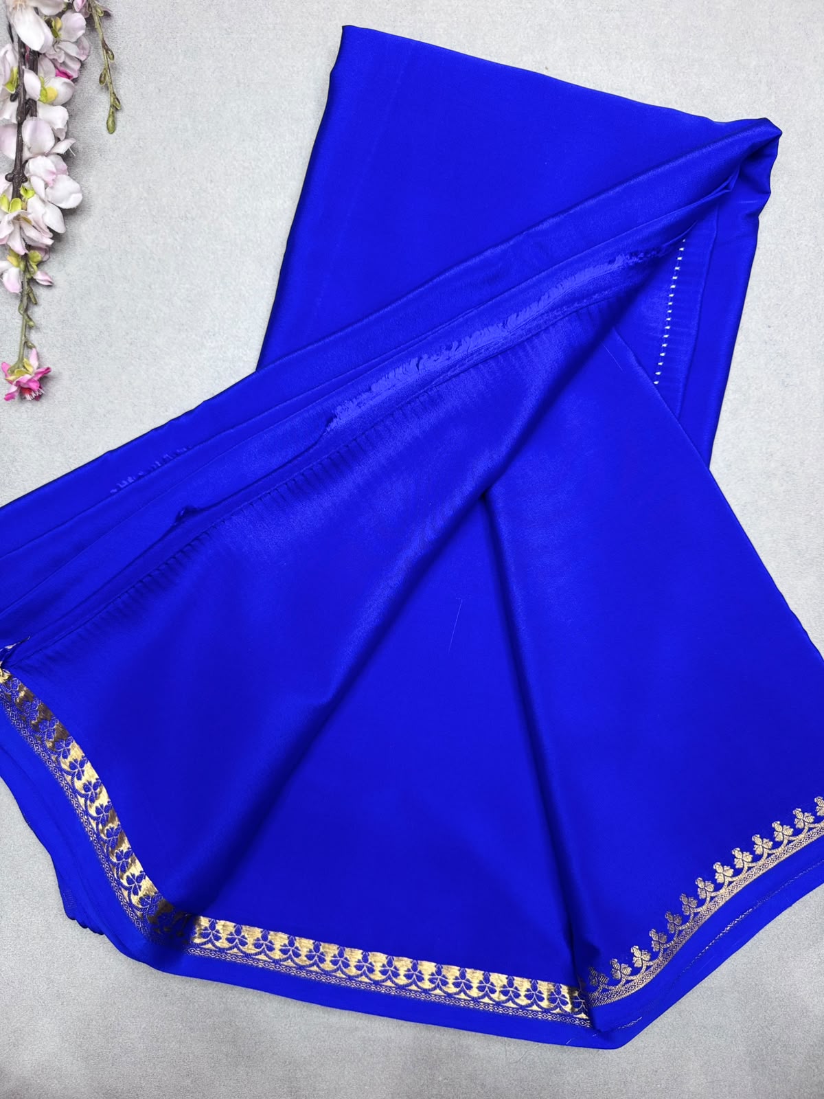 Royal Blue Pure Zari Mysore Silk Saree CSG 4G (Swara)