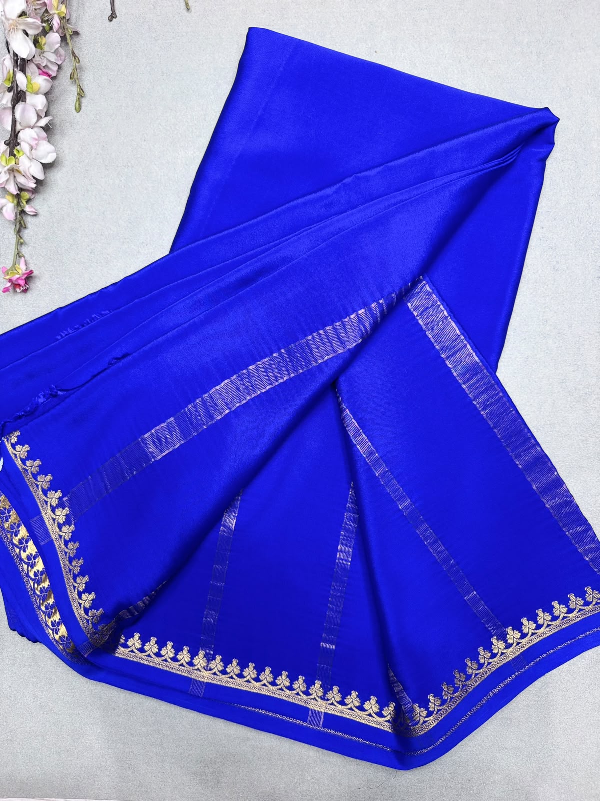 Royal Blue Pure Zari Mysore Silk Saree CSG 4G (Swara)