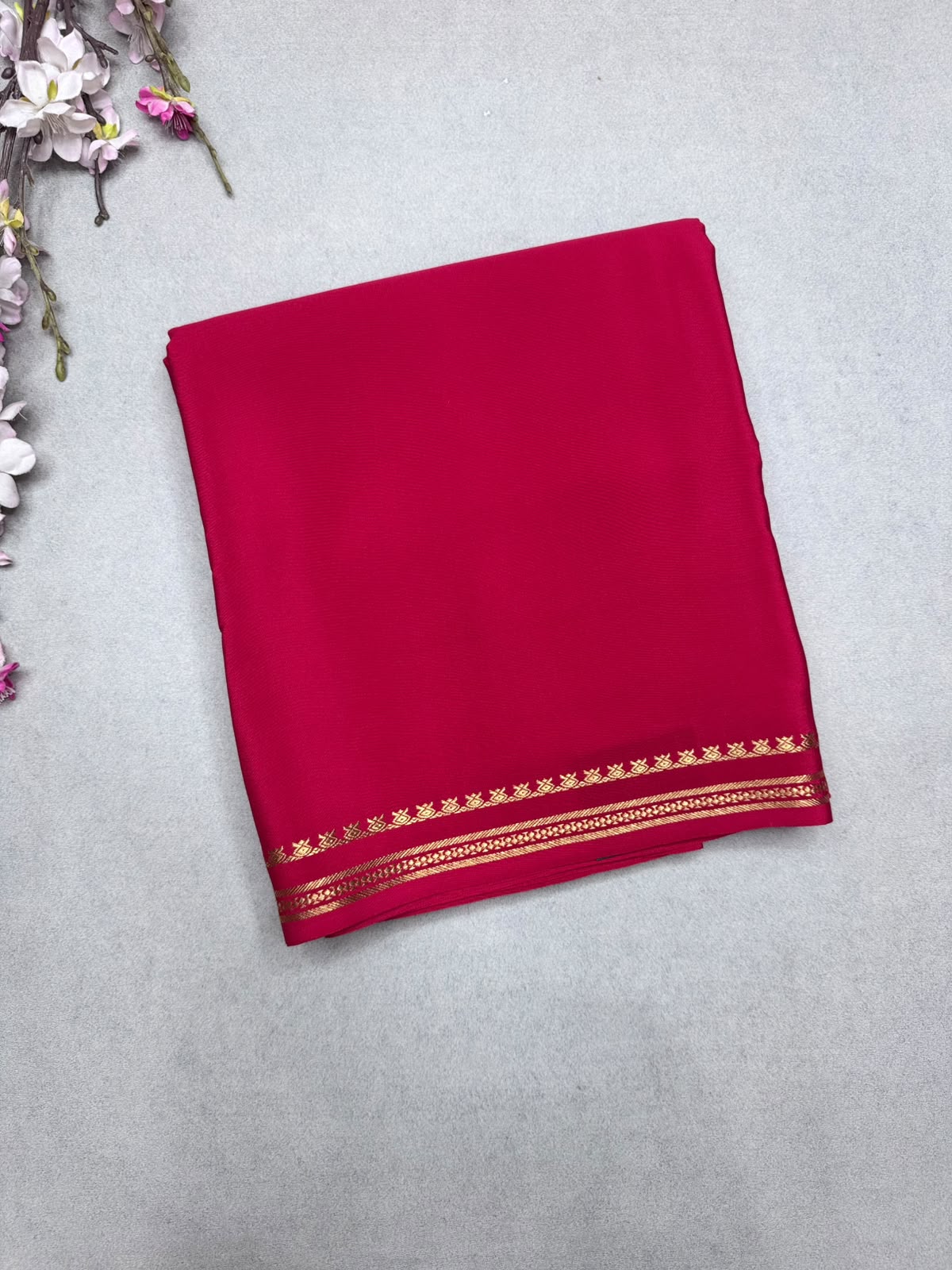 Red Pure Zari Mysore Silk Saree CSG 4G (Swara)