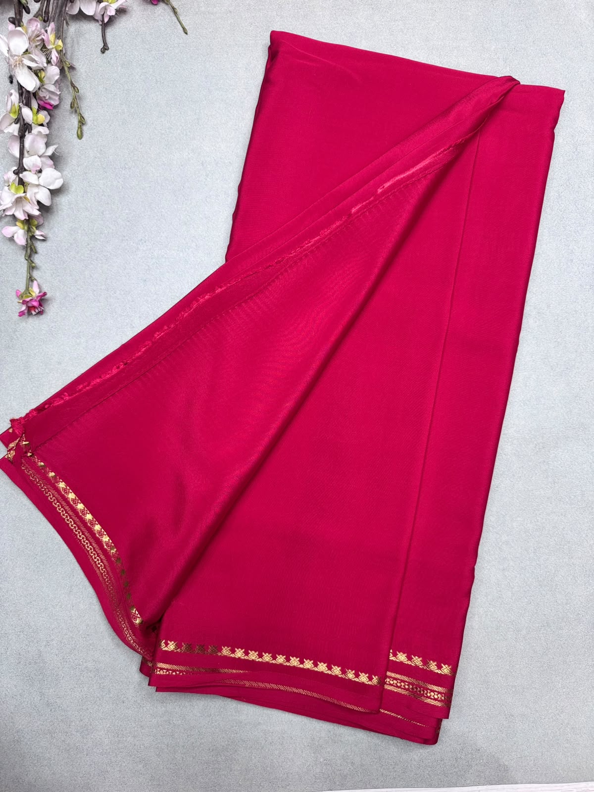 Red Pure Zari Mysore Silk Saree CSG 4G (Swara)