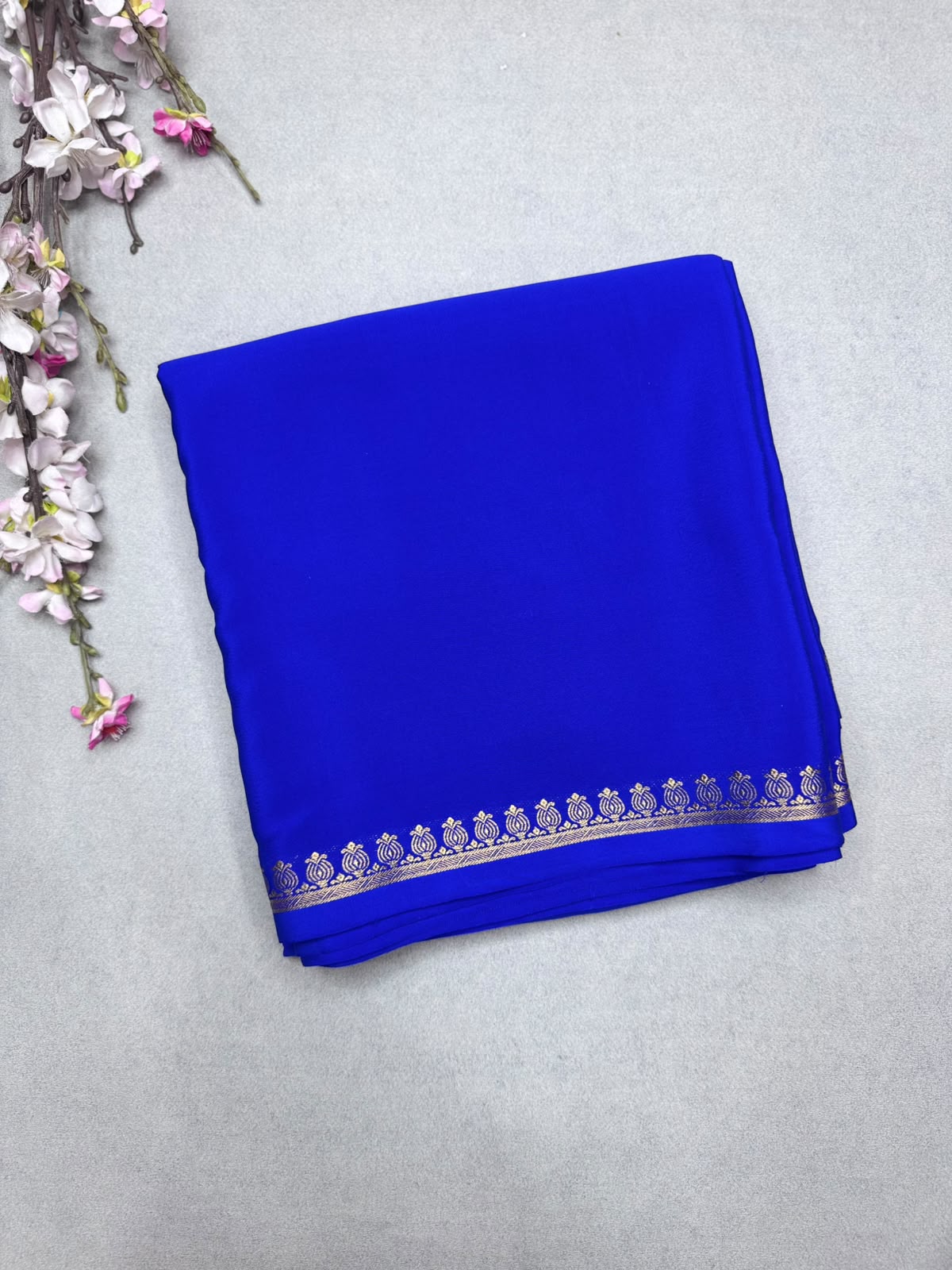 Royal Blue Pure Zari Mysore Silk Saree CSG 4G (Swara)