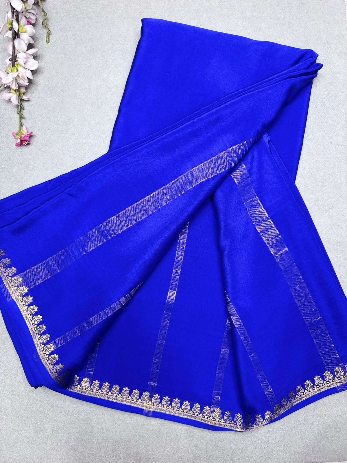 Royal Blue Pure Zari Mysore Silk Saree CSG 4G (Swara)