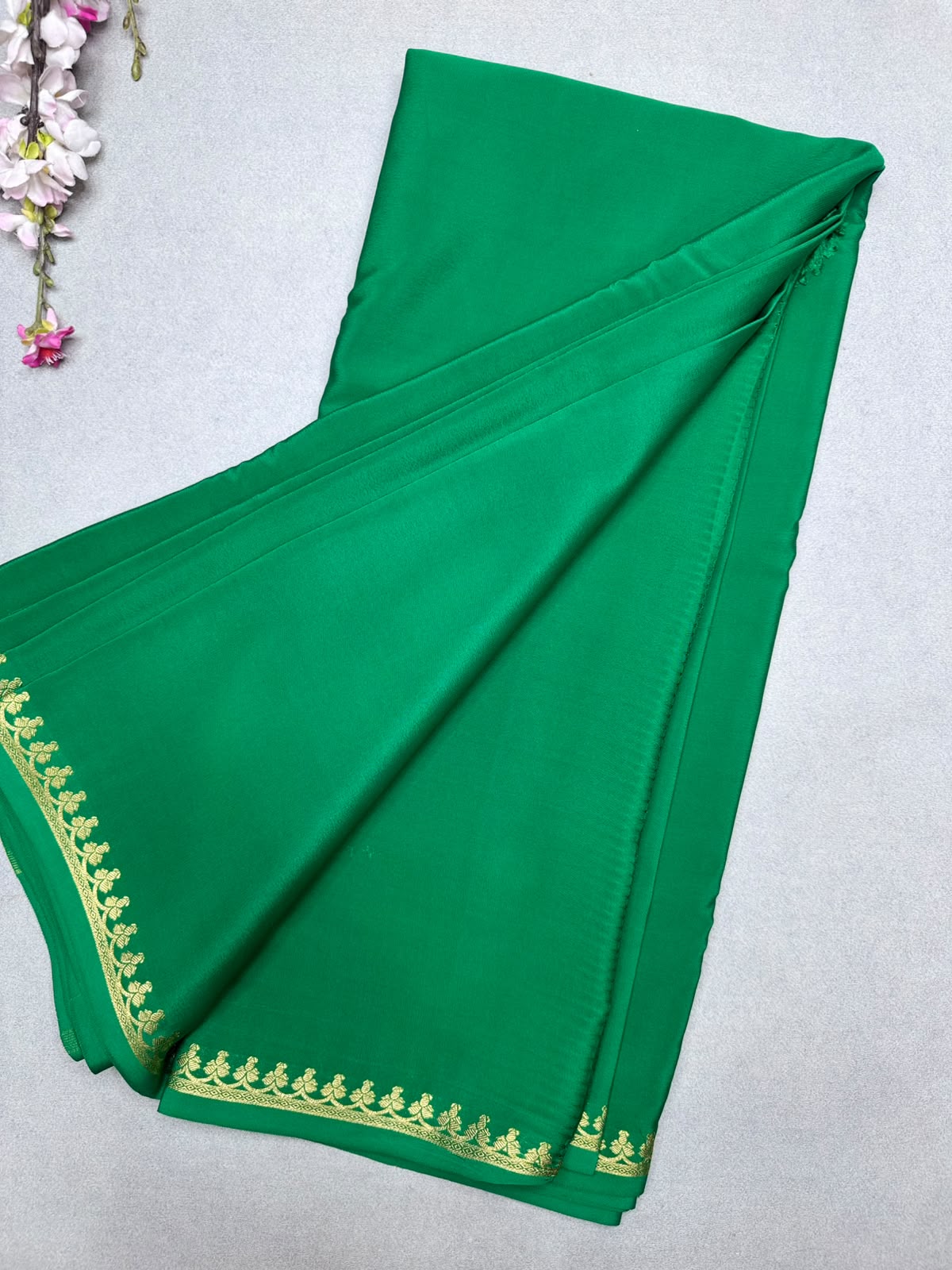 Green Pure Zari Mysore Silk Saree CSG 4G (Swara)