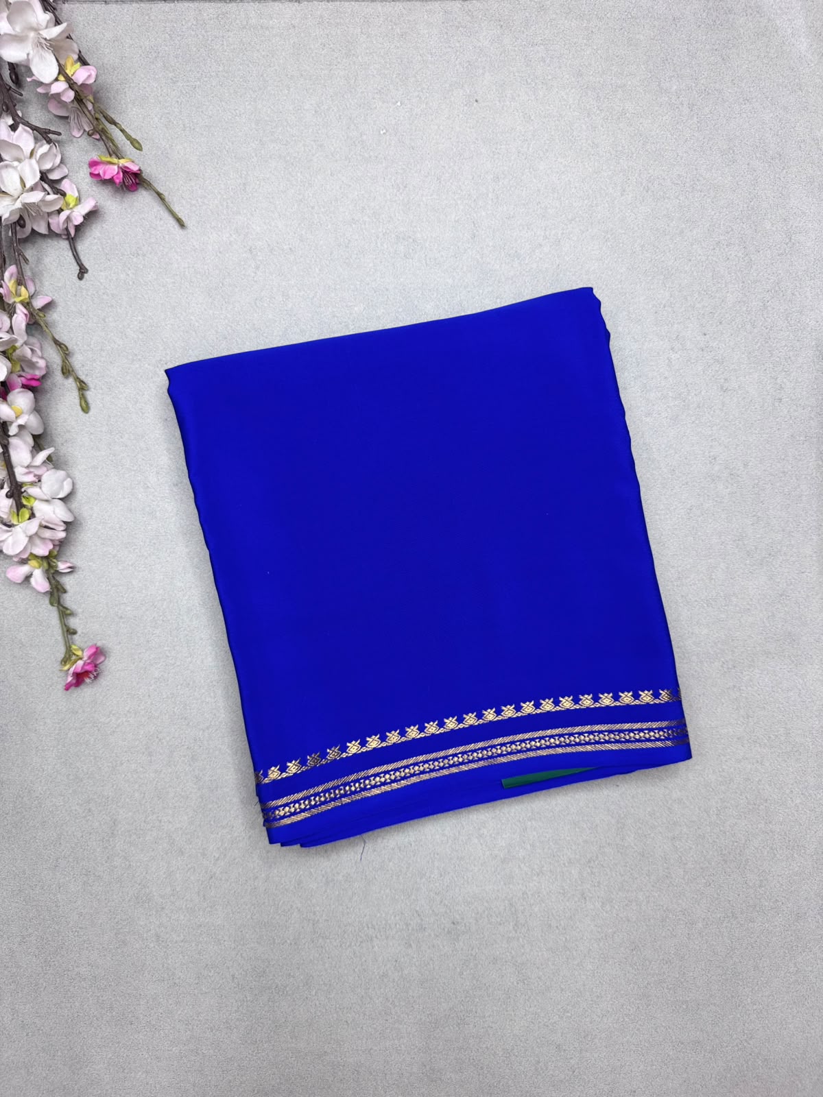 Royal Blue Zari Mysore Silk Saree CSG 4G (Swara)