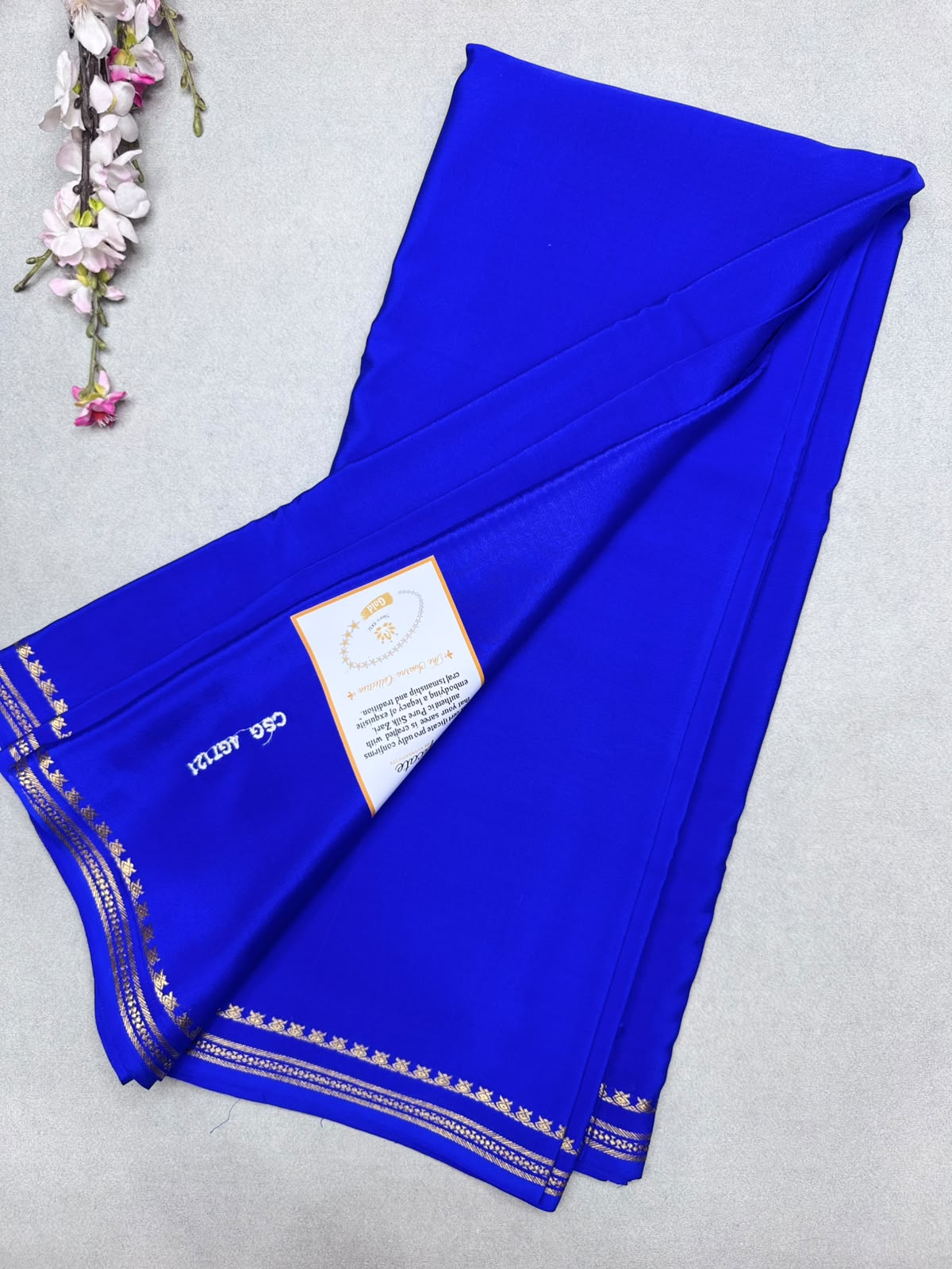 Royal Blue Zari Mysore Silk Saree CSG 4G (Swara)