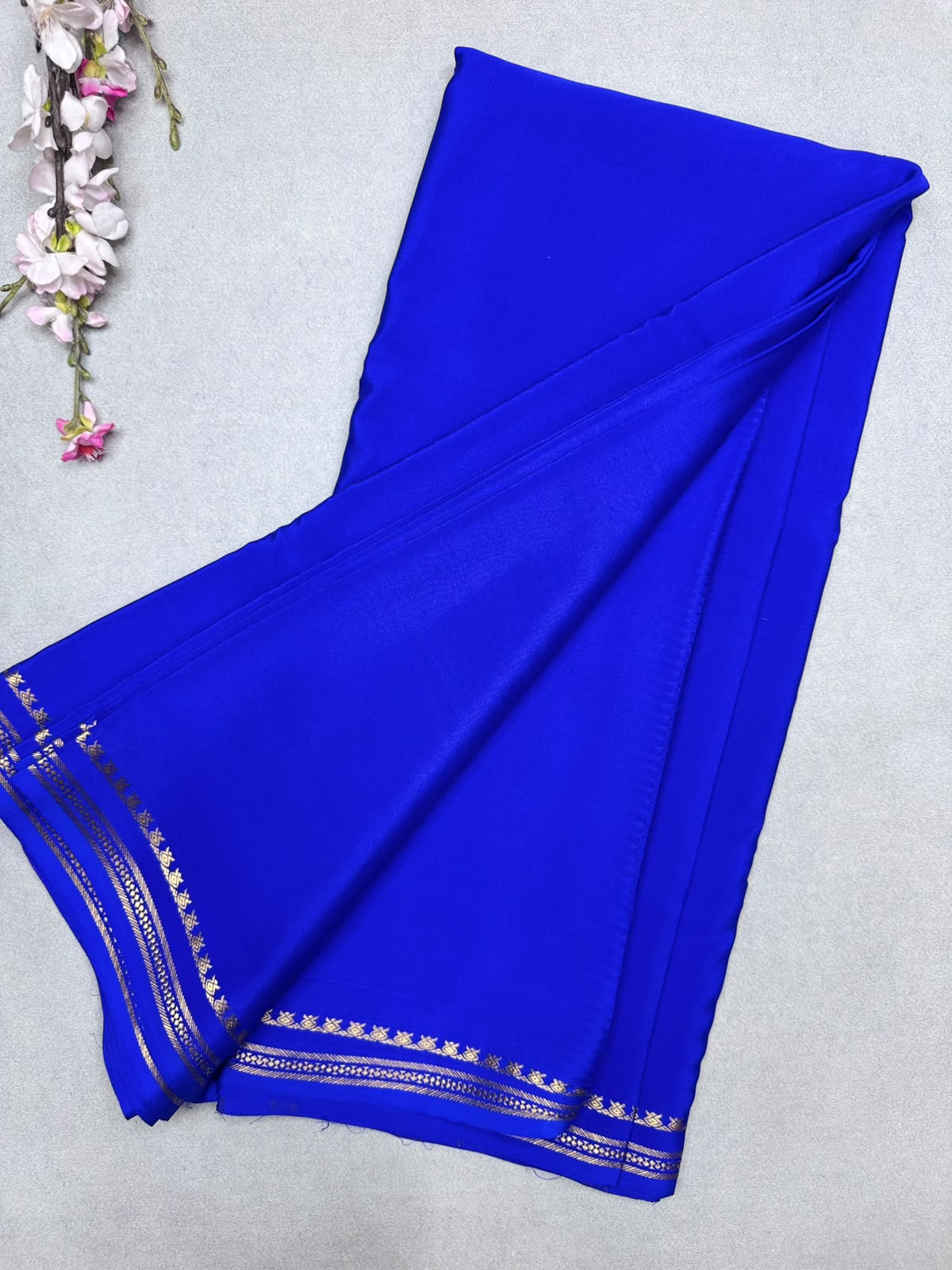 Royal Blue Zari Mysore Silk Saree CSG 4G (Swara)