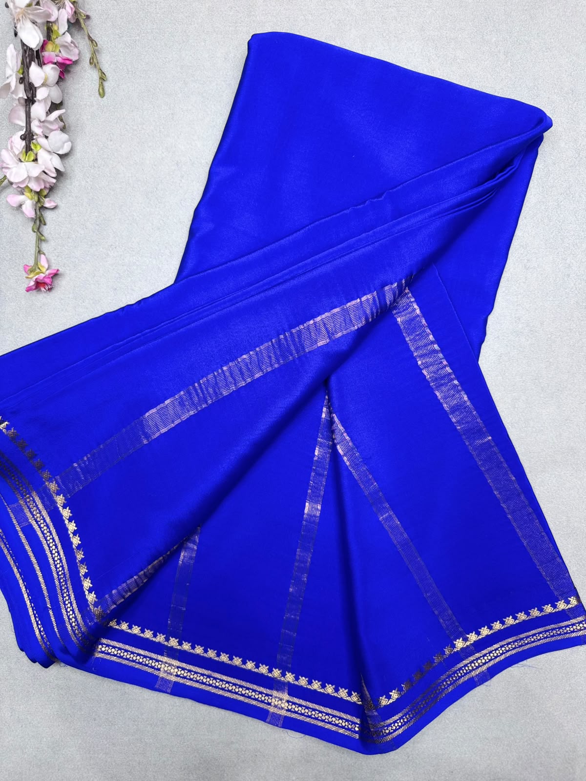 Royal Blue Zari Mysore Silk Saree CSG 4G (Swara)
