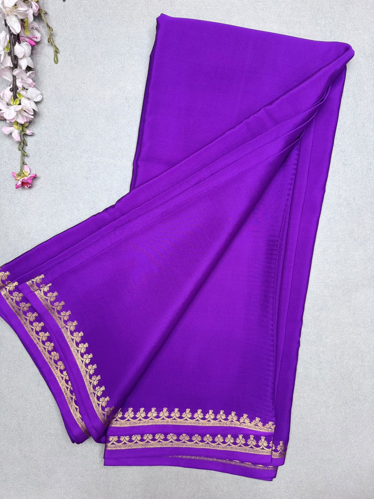Voilet Zari Mysore Silk Saree CSG 4G (Swara)