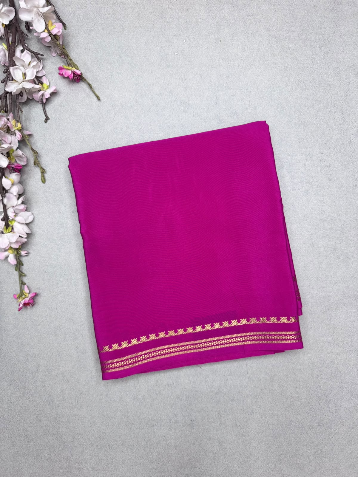 Pink Zari Mysore Silk Saree CSG 4G (Swara)