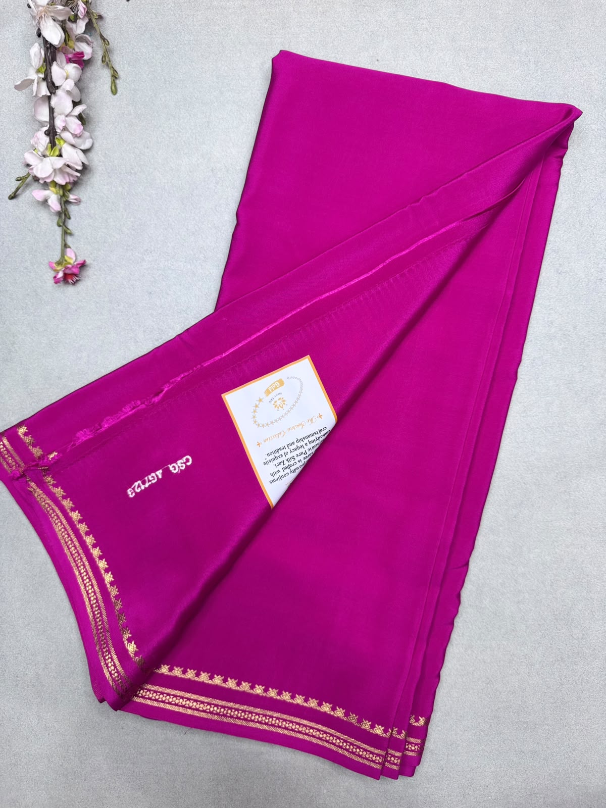 Pink Zari Mysore Silk Saree CSG 4G (Swara)