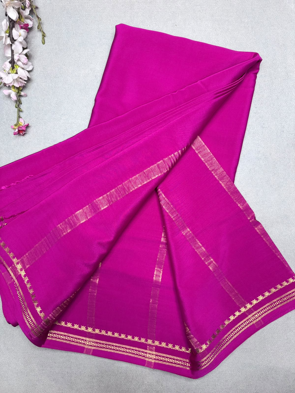 Pink Zari Mysore Silk Saree CSG 4G (Swara)