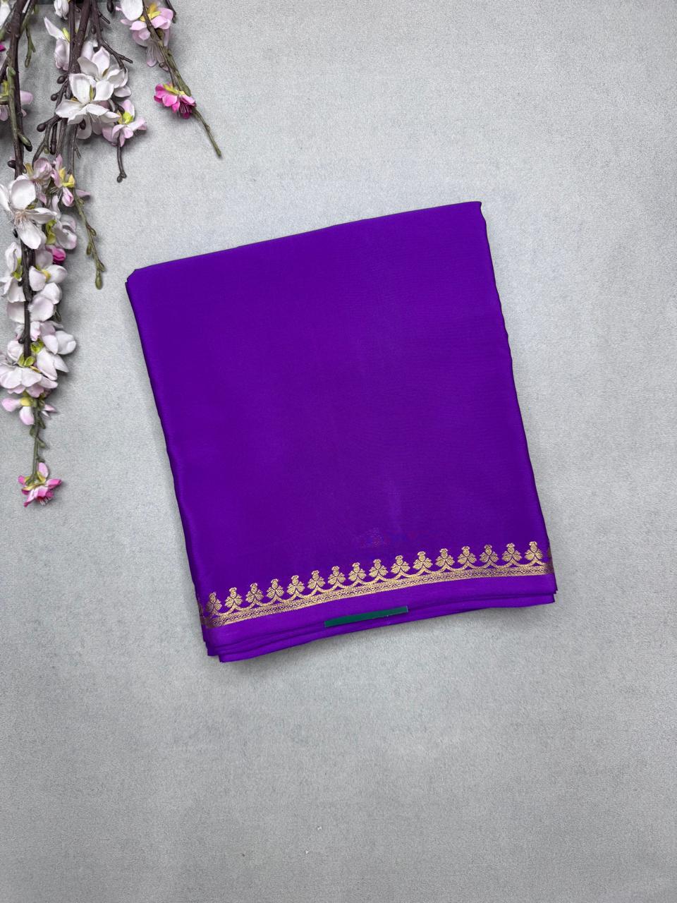 Voilet Zari Mysore Silk Saree CSG 4G (Swara)