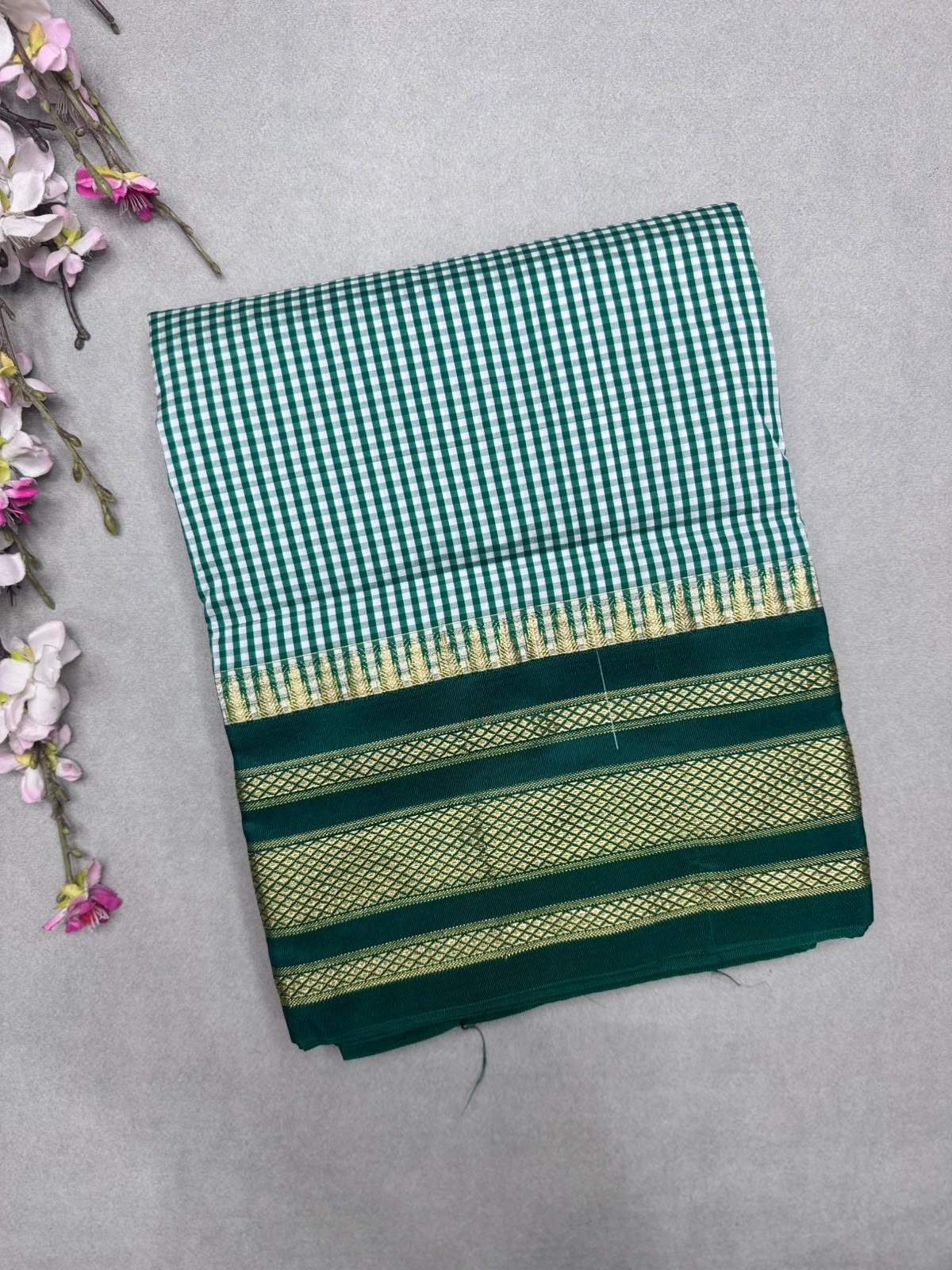 Green Checks ilkal Silk Saree 111