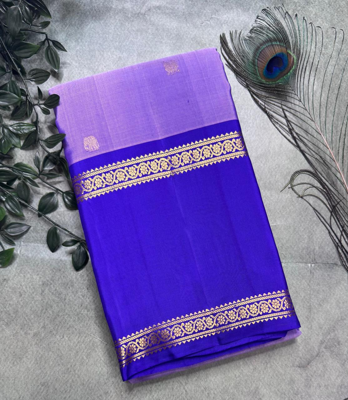 Purple Bentex Pure Kanchipuram Silk Saree 111 (Swara)