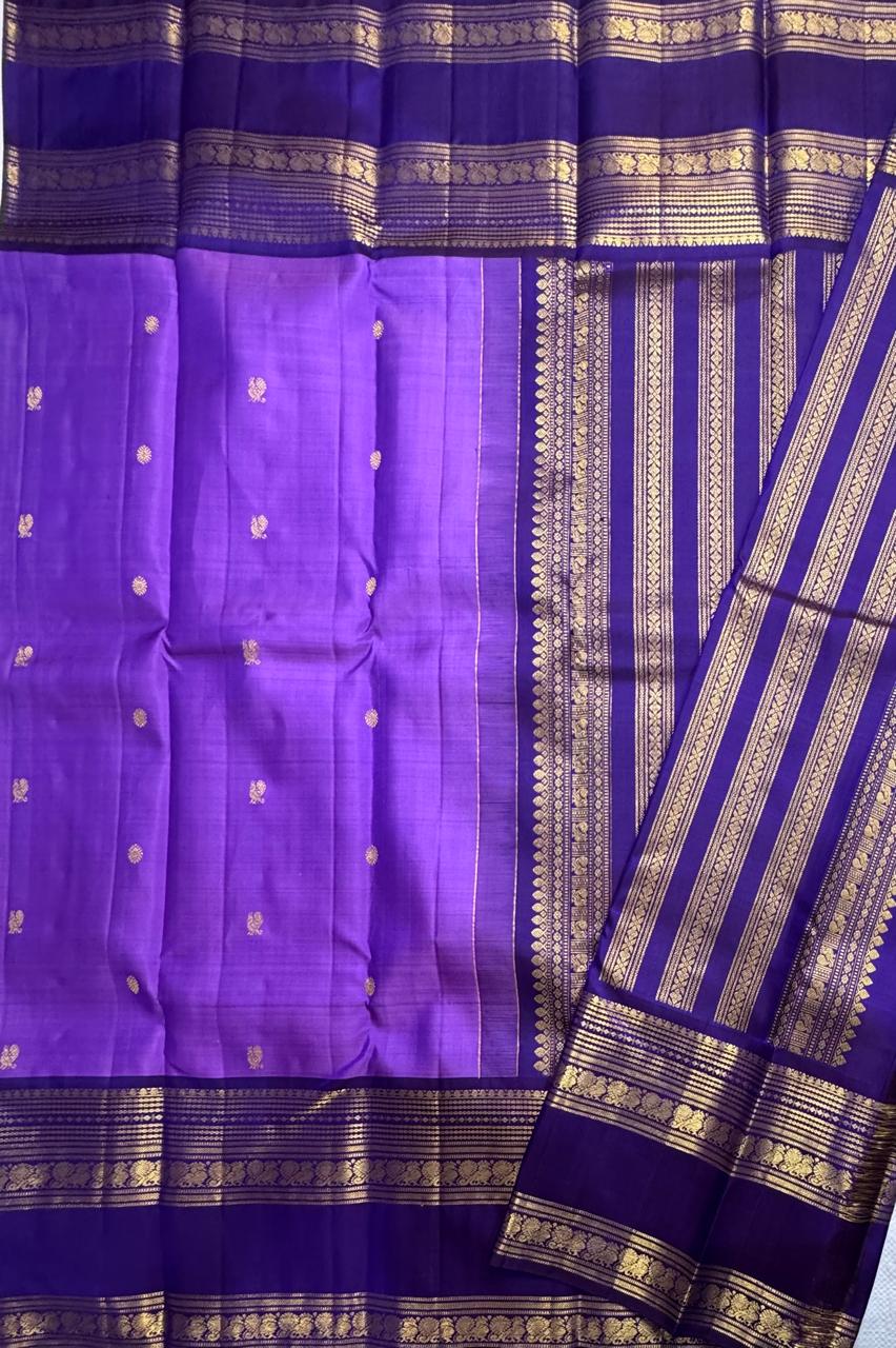 Purple Bentex Pure Kanchipuram Silk Saree 111 (Swara)