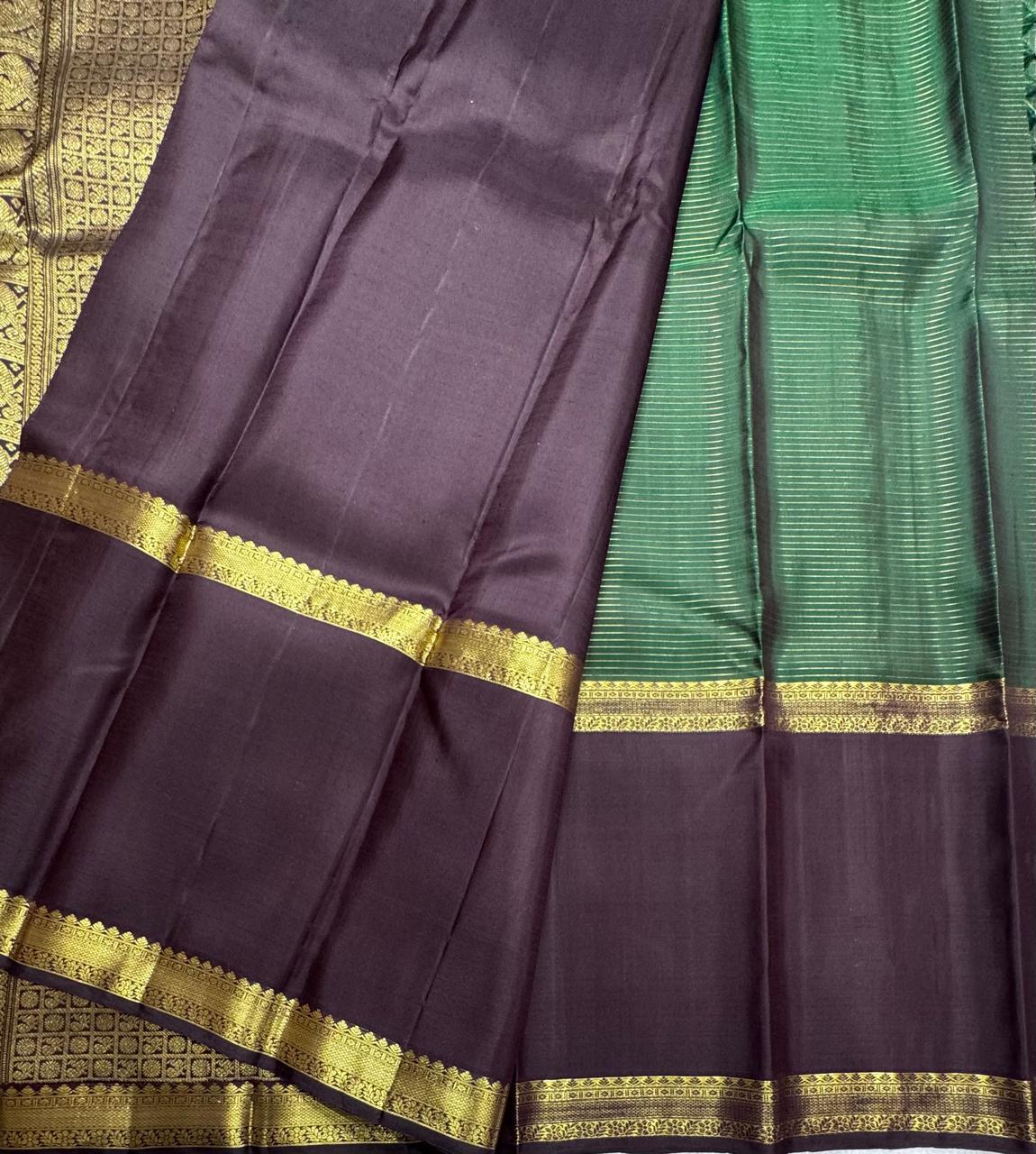Green Bentex Pure Kanchipuram Silk Saree 111 (Swara)