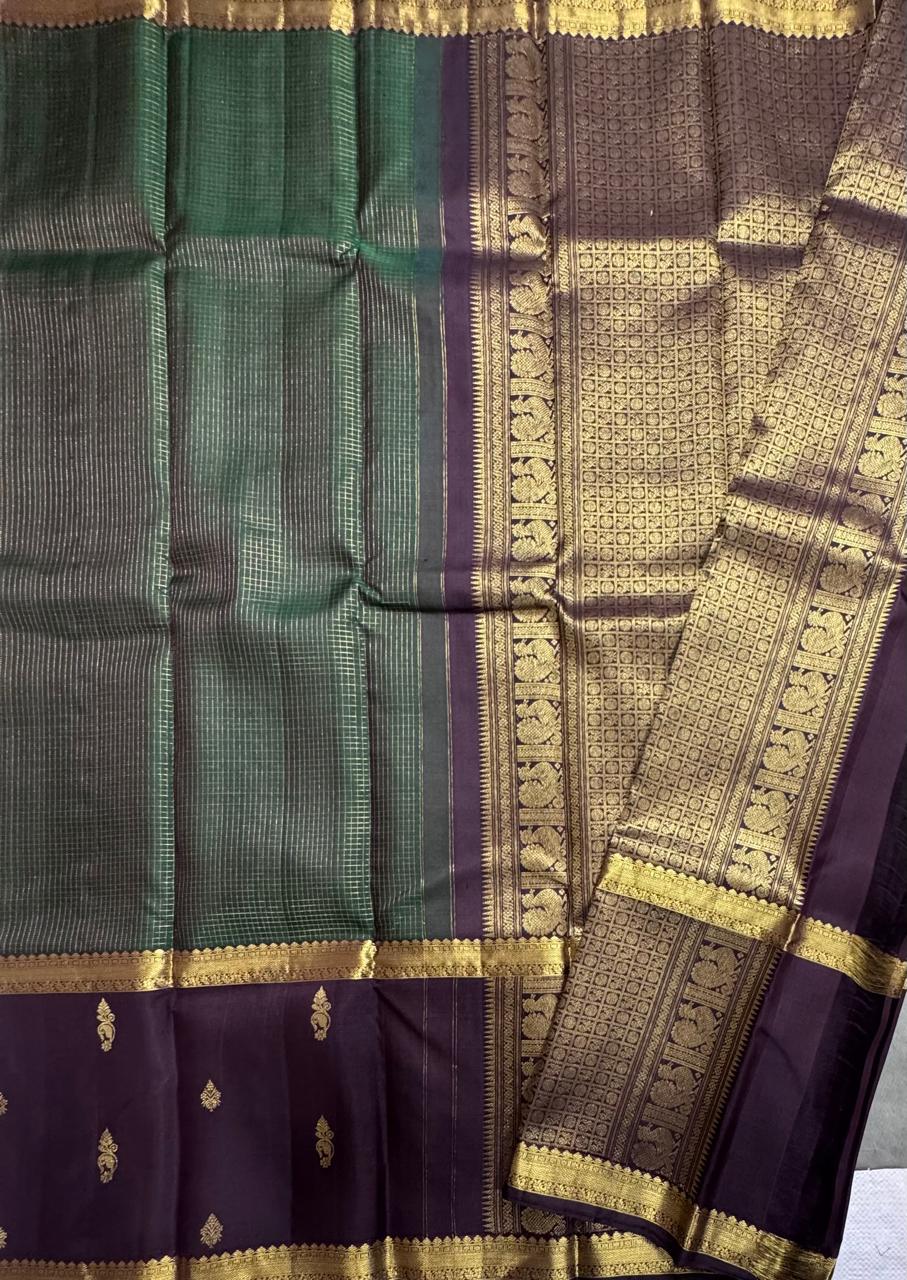 Green Bentex Pure Kanchipuram Silk Saree 111 (Swara)
