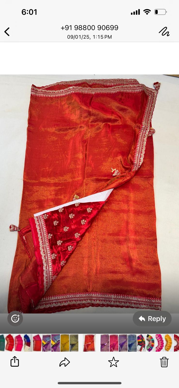 Red sabyasachi tissue saree