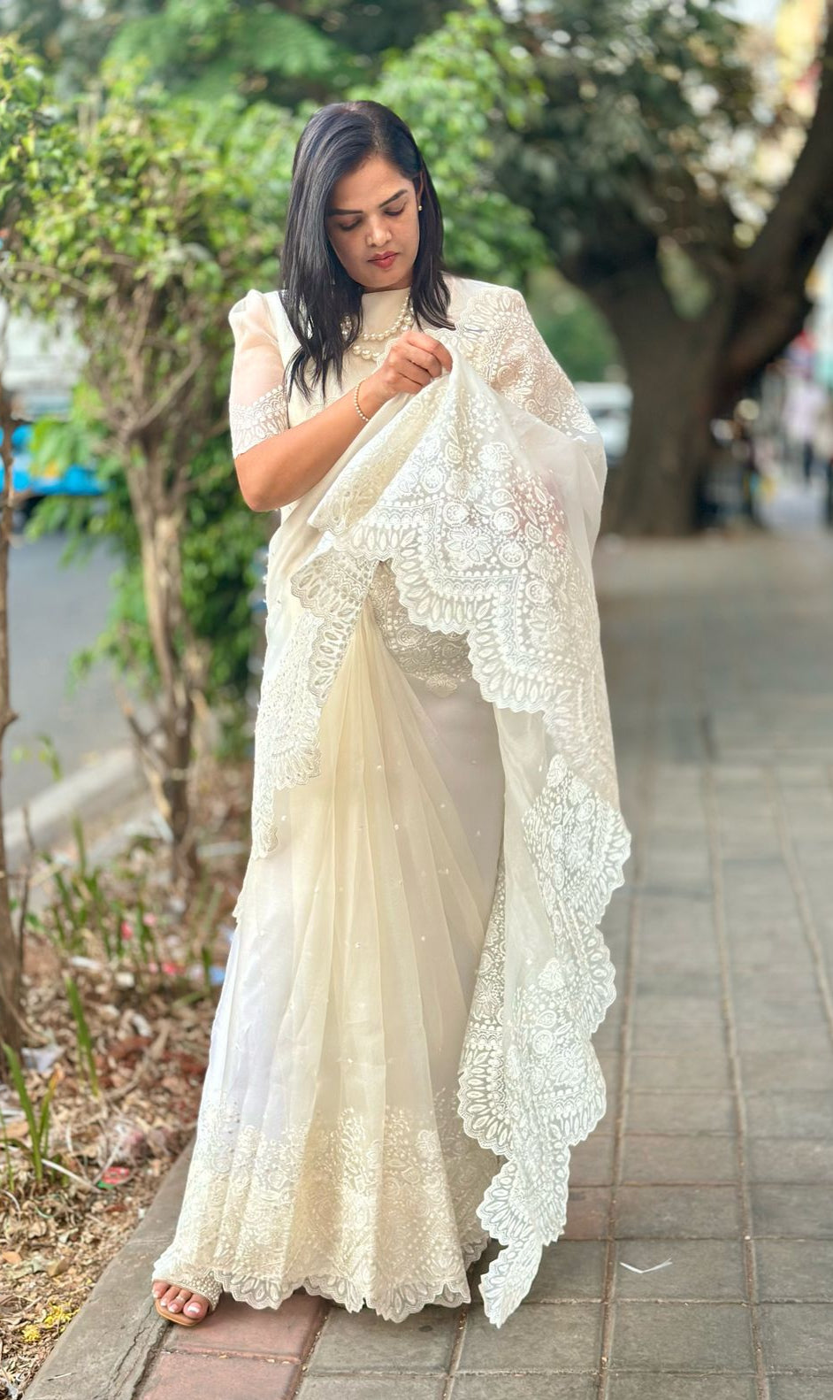 Pure Organza Saree – Elegant Lightweight Designer Saree for Weddings & Parties Deepika Padukone organza