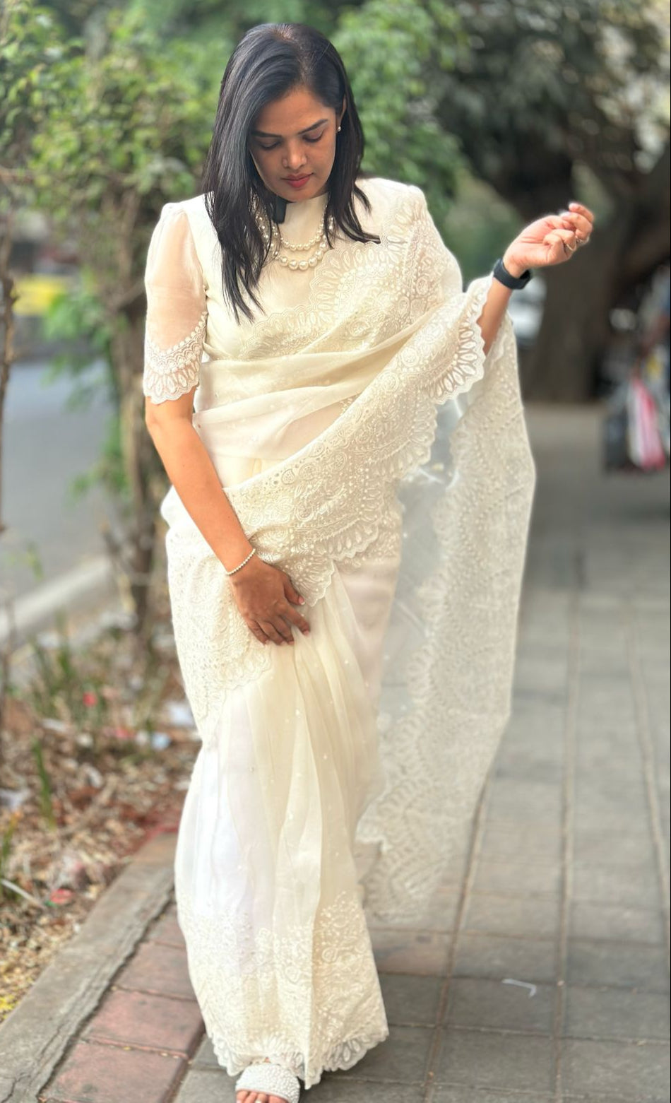 Pure Organza Saree – Elegant Lightweight Designer Saree for Weddings & Parties Deepika Padukone organza