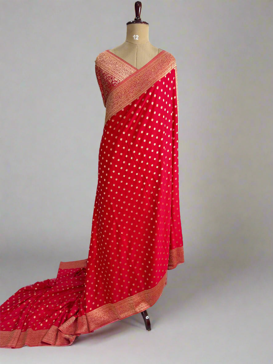 Red star butta 07 soft crepe silk saree (RR)