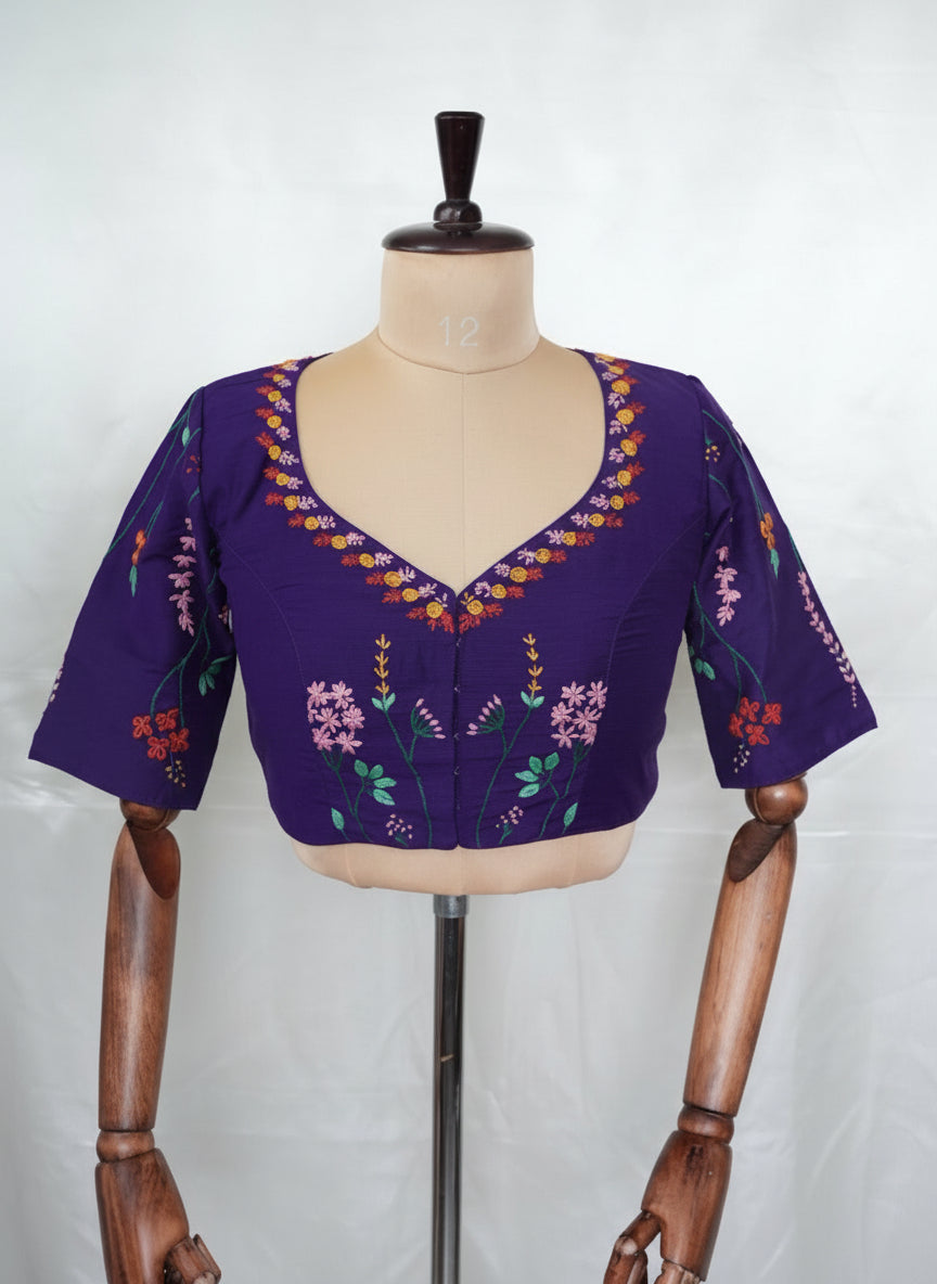 Custom Knot Handwork Blouse – Designer Ethnic Partywear,knot handwork-09