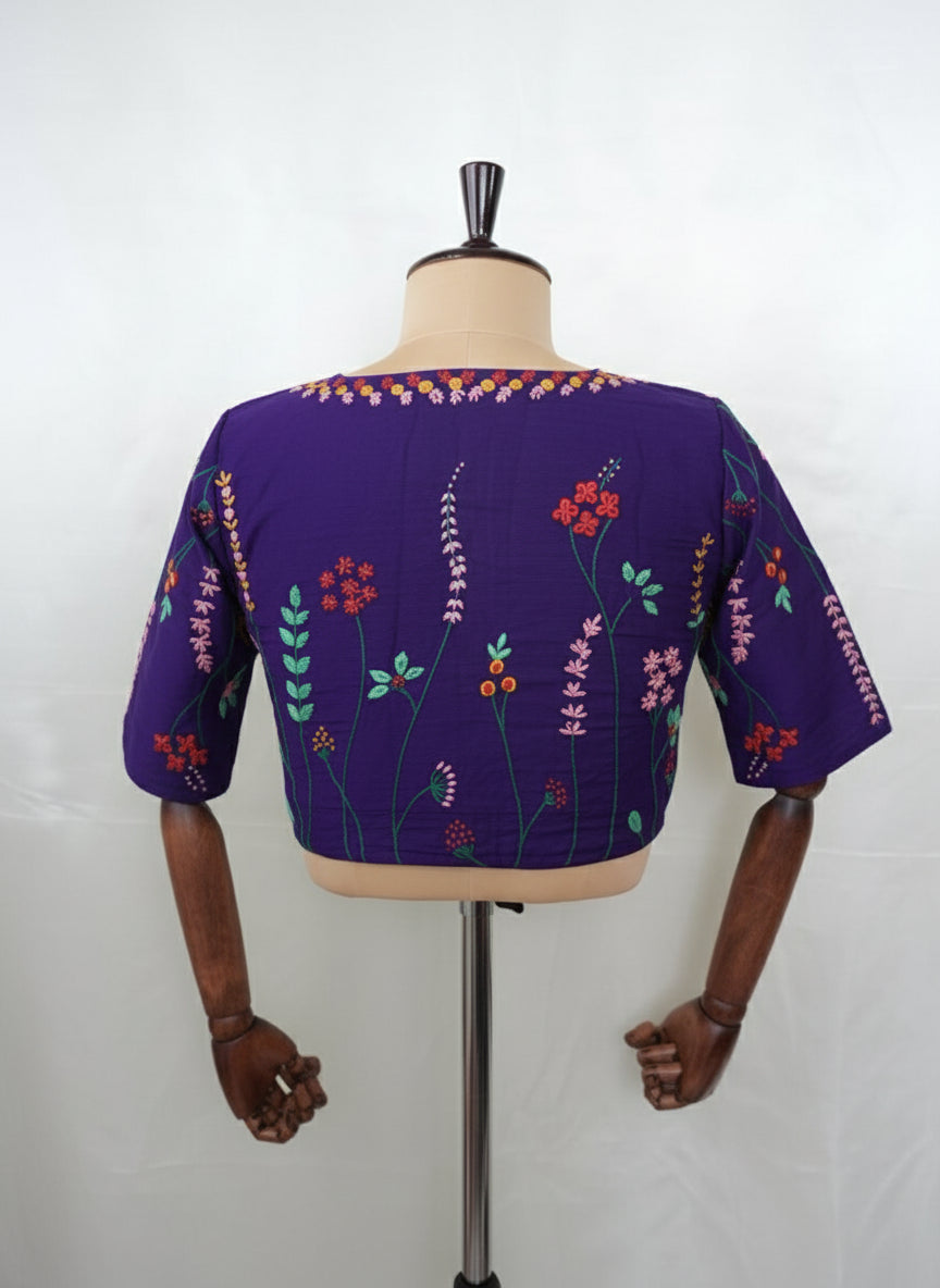 Custom Knot Handwork Blouse – Designer Ethnic Partywear,knot handwork-09