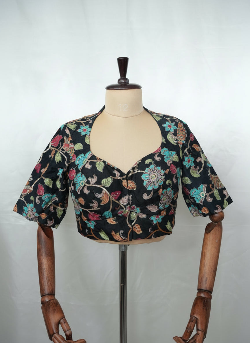 Black kalamkari blouse-01