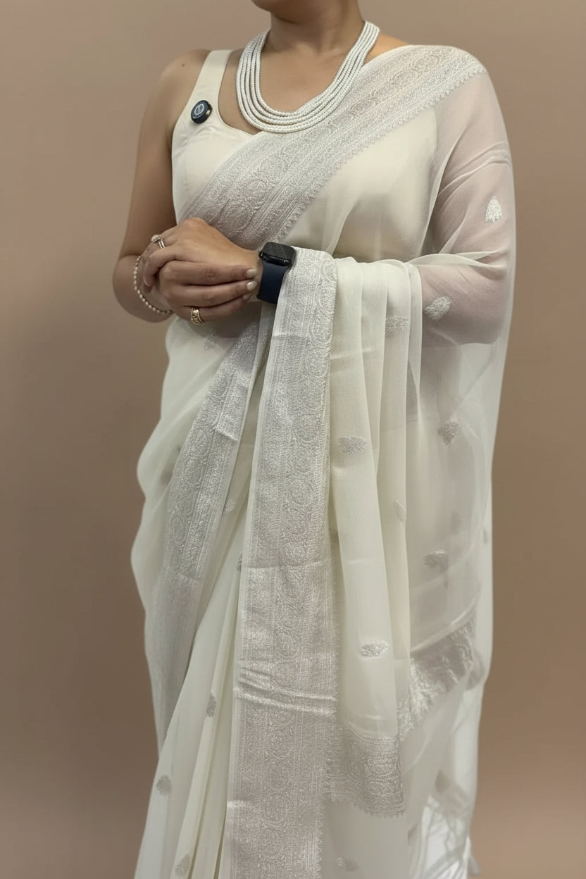 Neeta Ambani pure chiffon saree