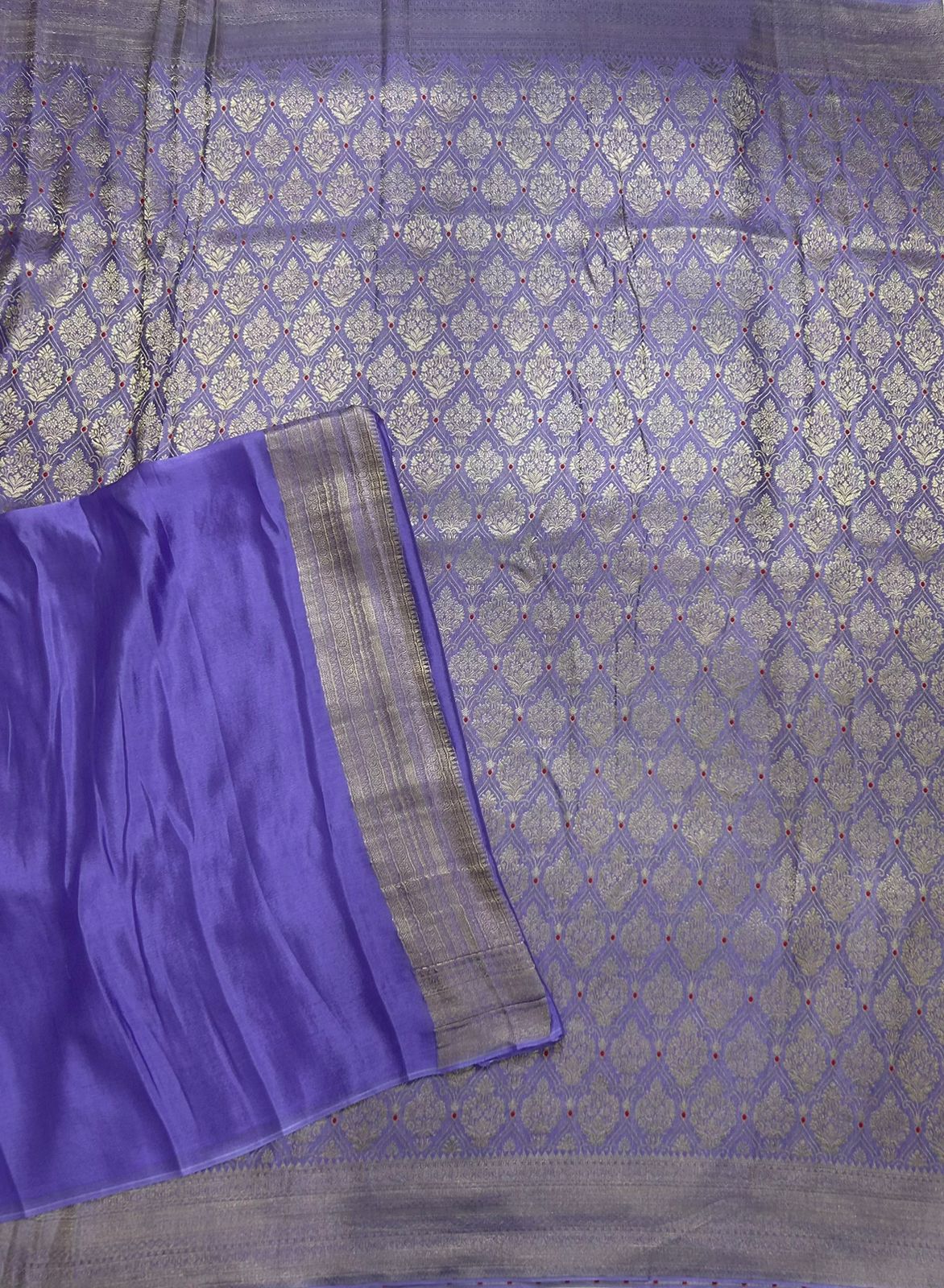 Lilac brocade pure mysore-104 silk saree