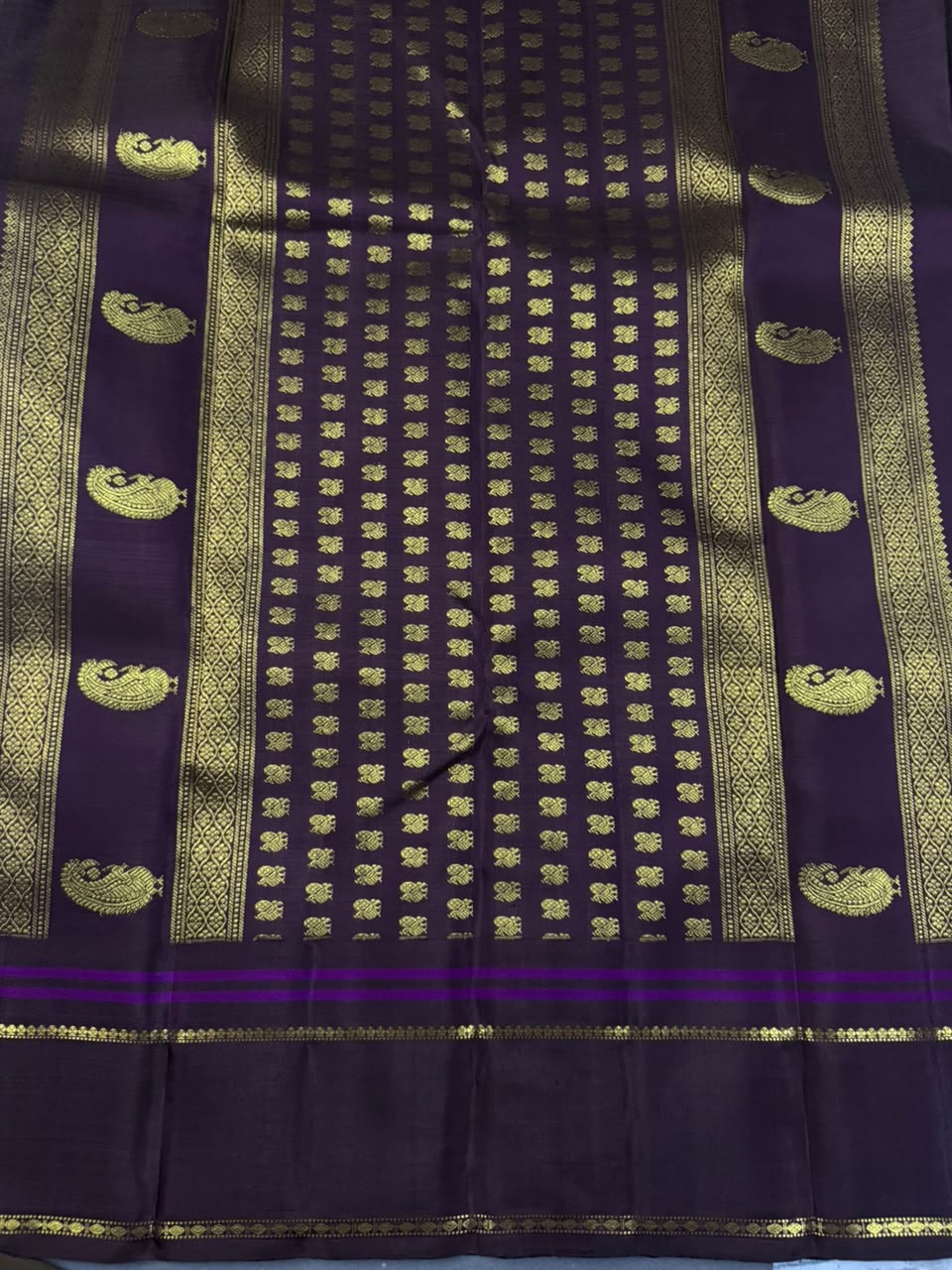 Brown Pure Kanchi Silk Saree 107