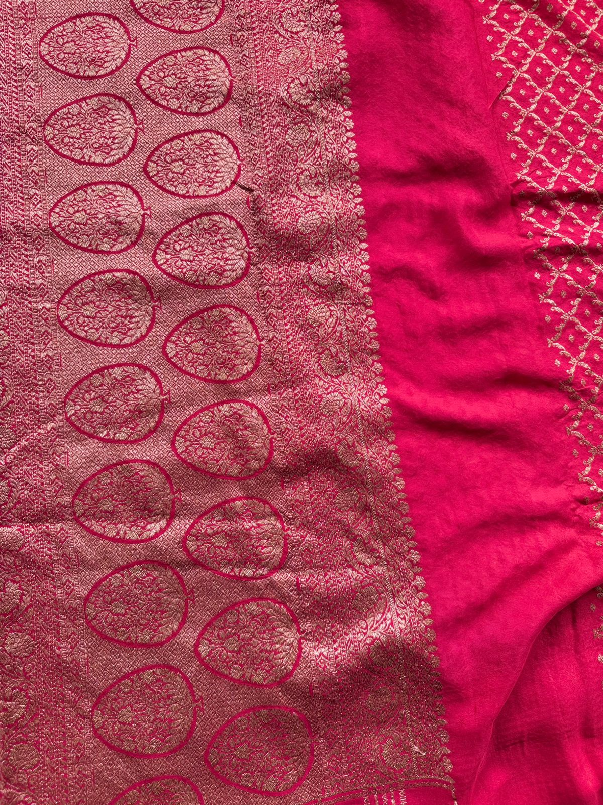 Cream Pure Benarasi Crepe Saree 109